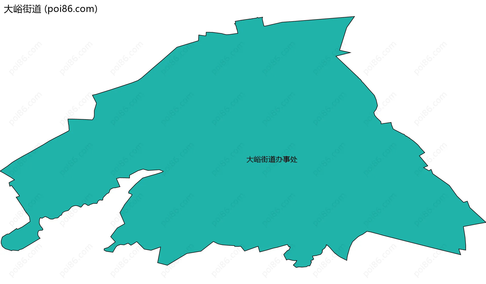 大峪街道边界地图(五级行政区划)