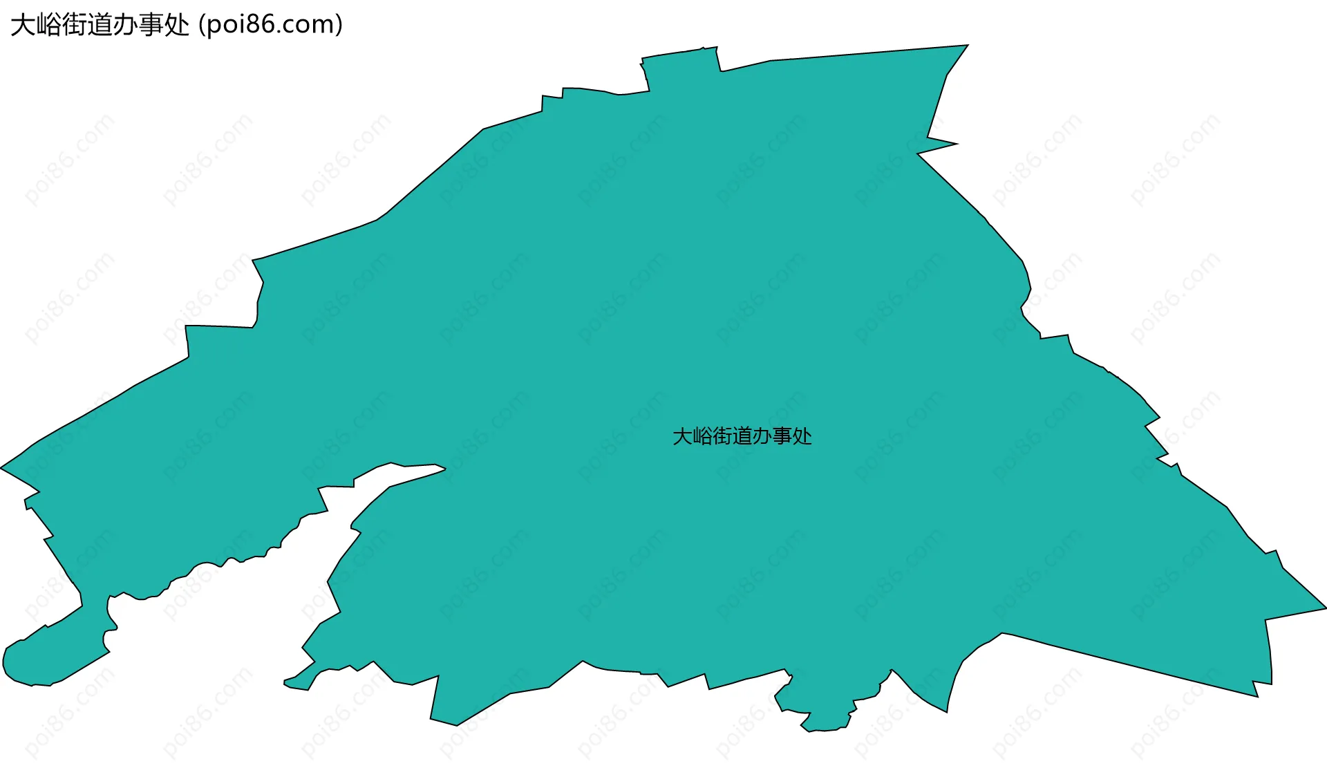 大峪街道办事处边界地图