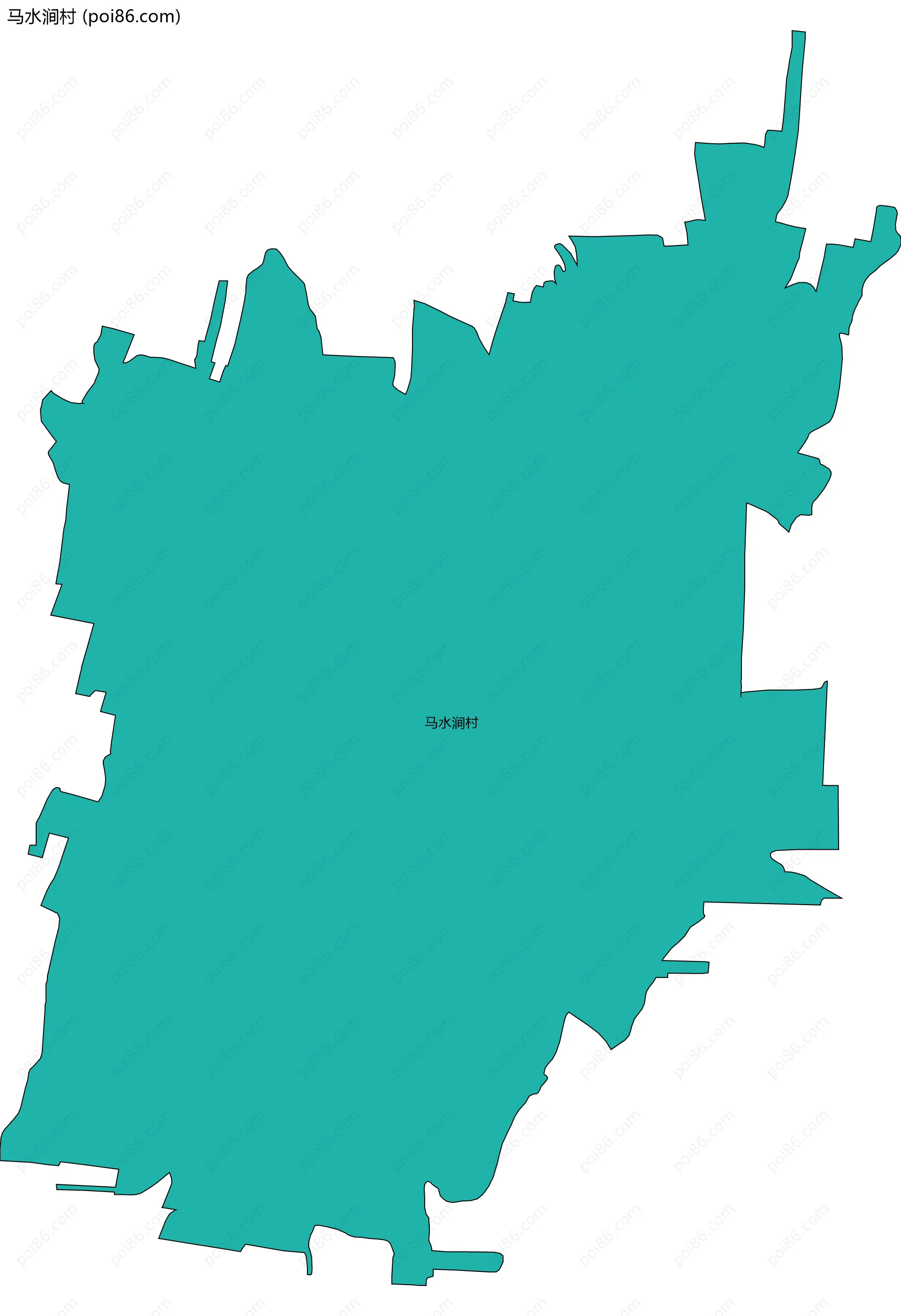 马水涧村边界地图