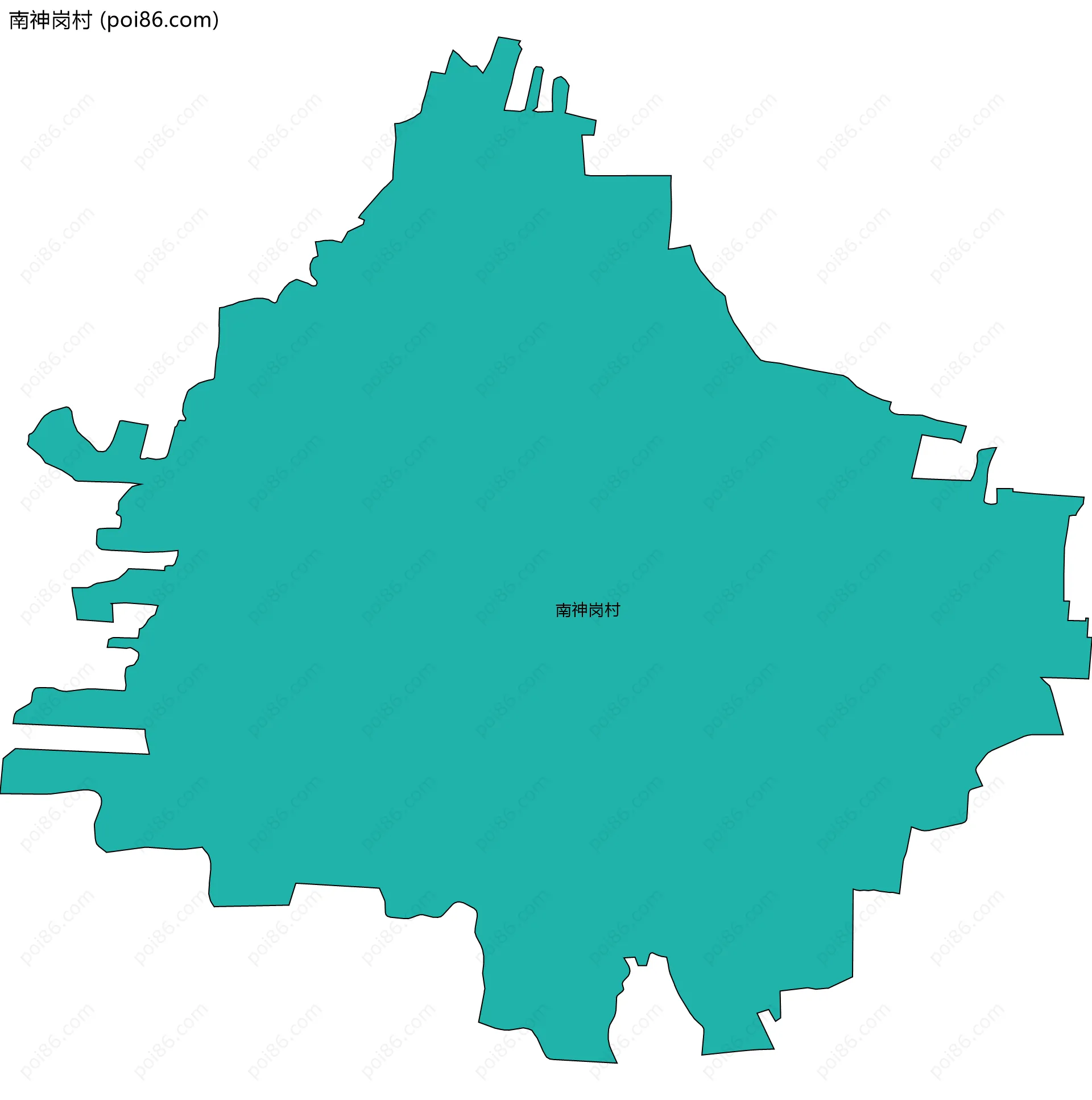 南神岗村边界地图