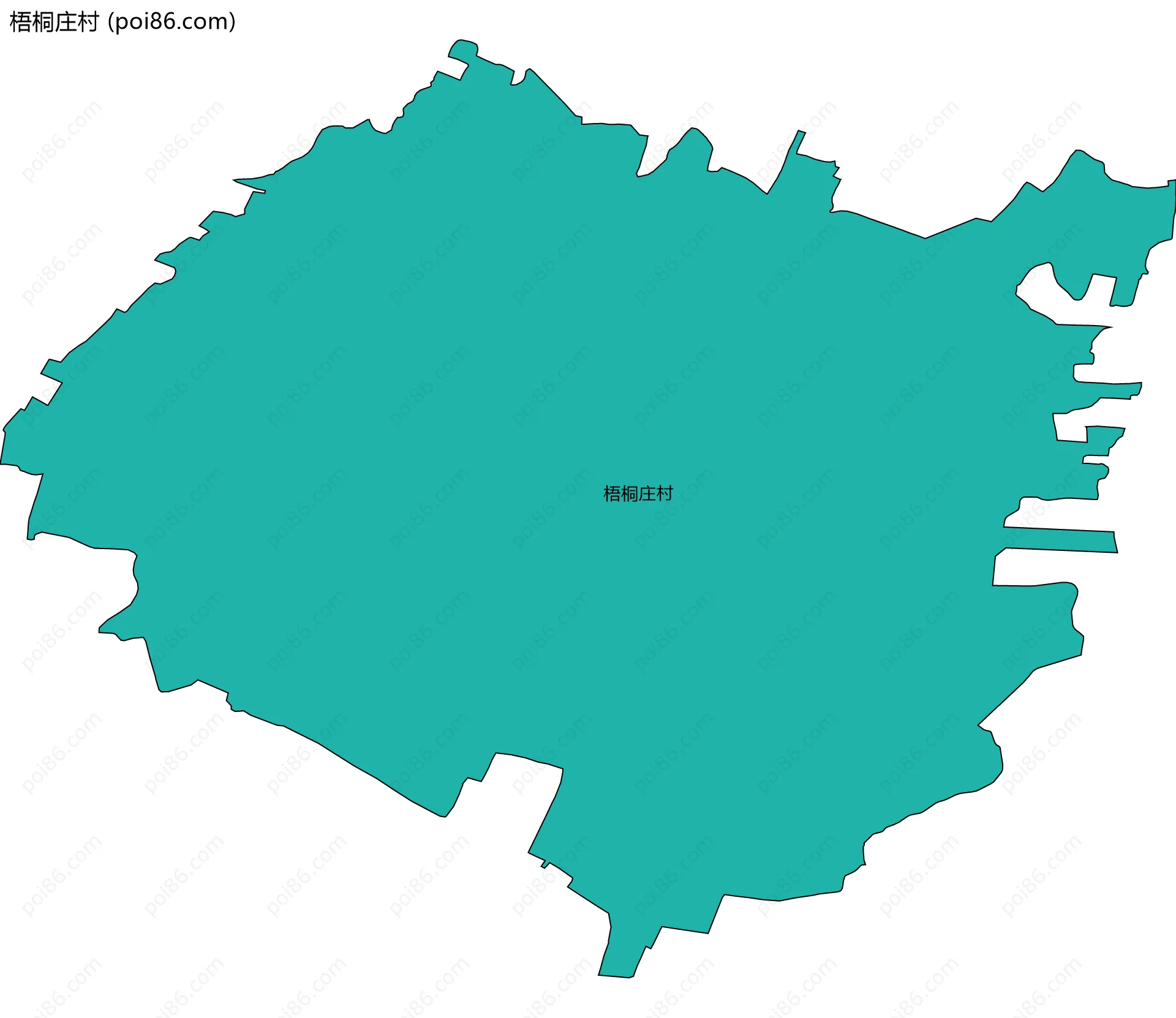 梧桐庄村边界地图