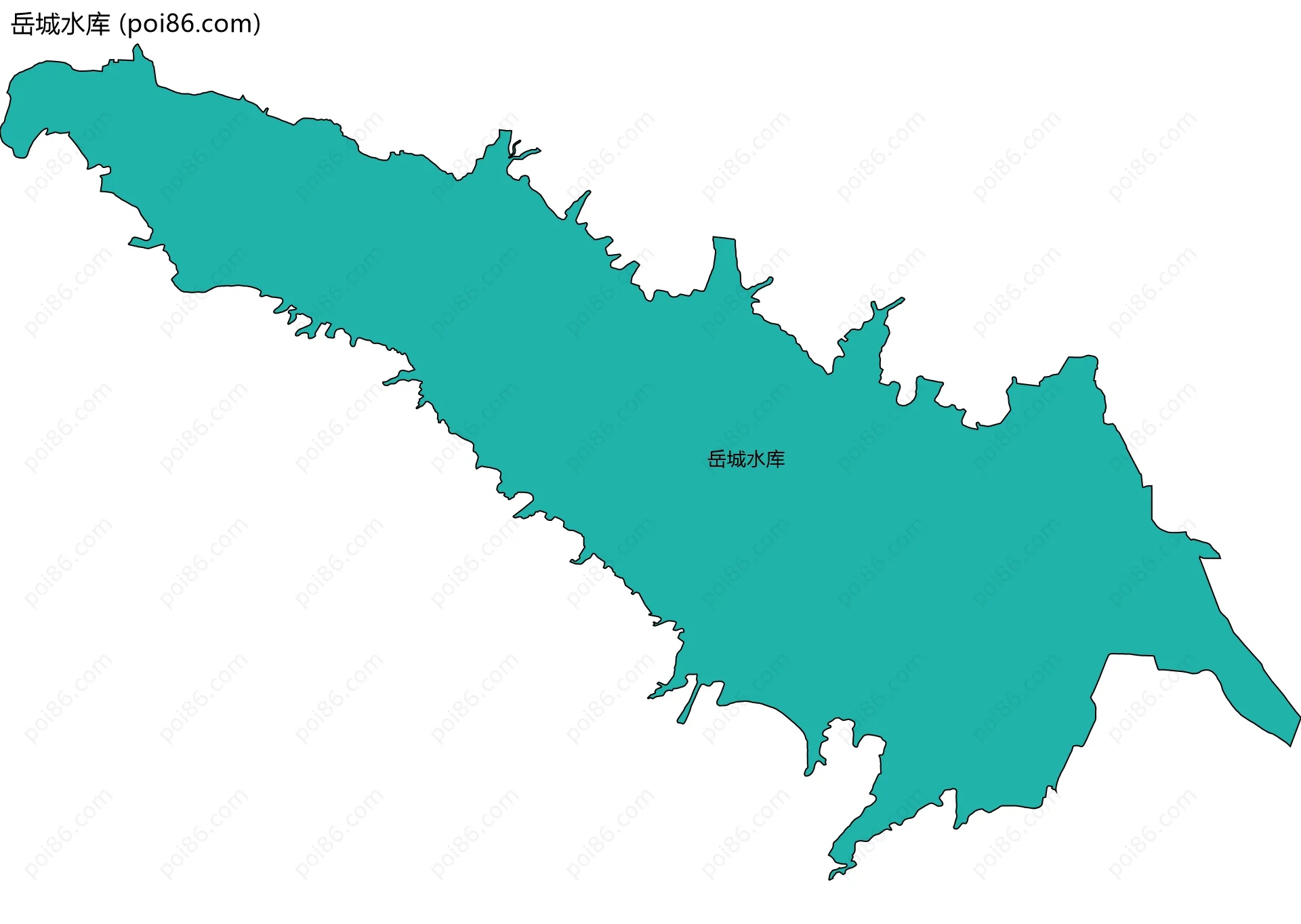 岳城水库边界地图