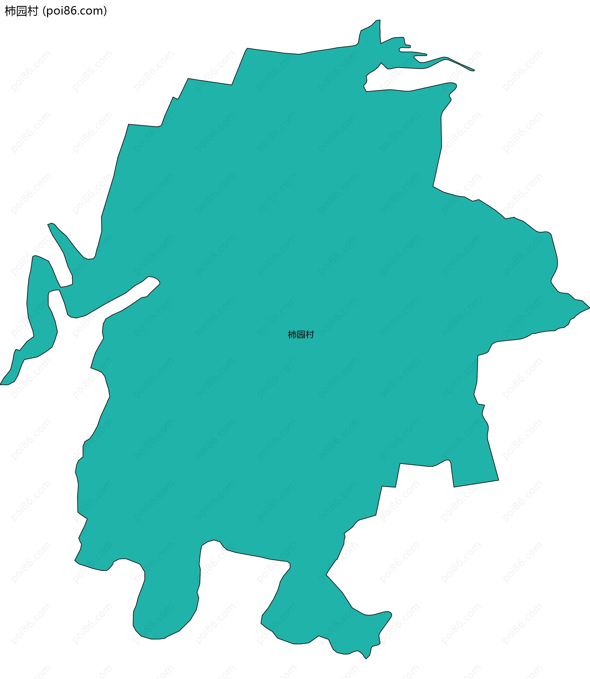 柿园村边界地图