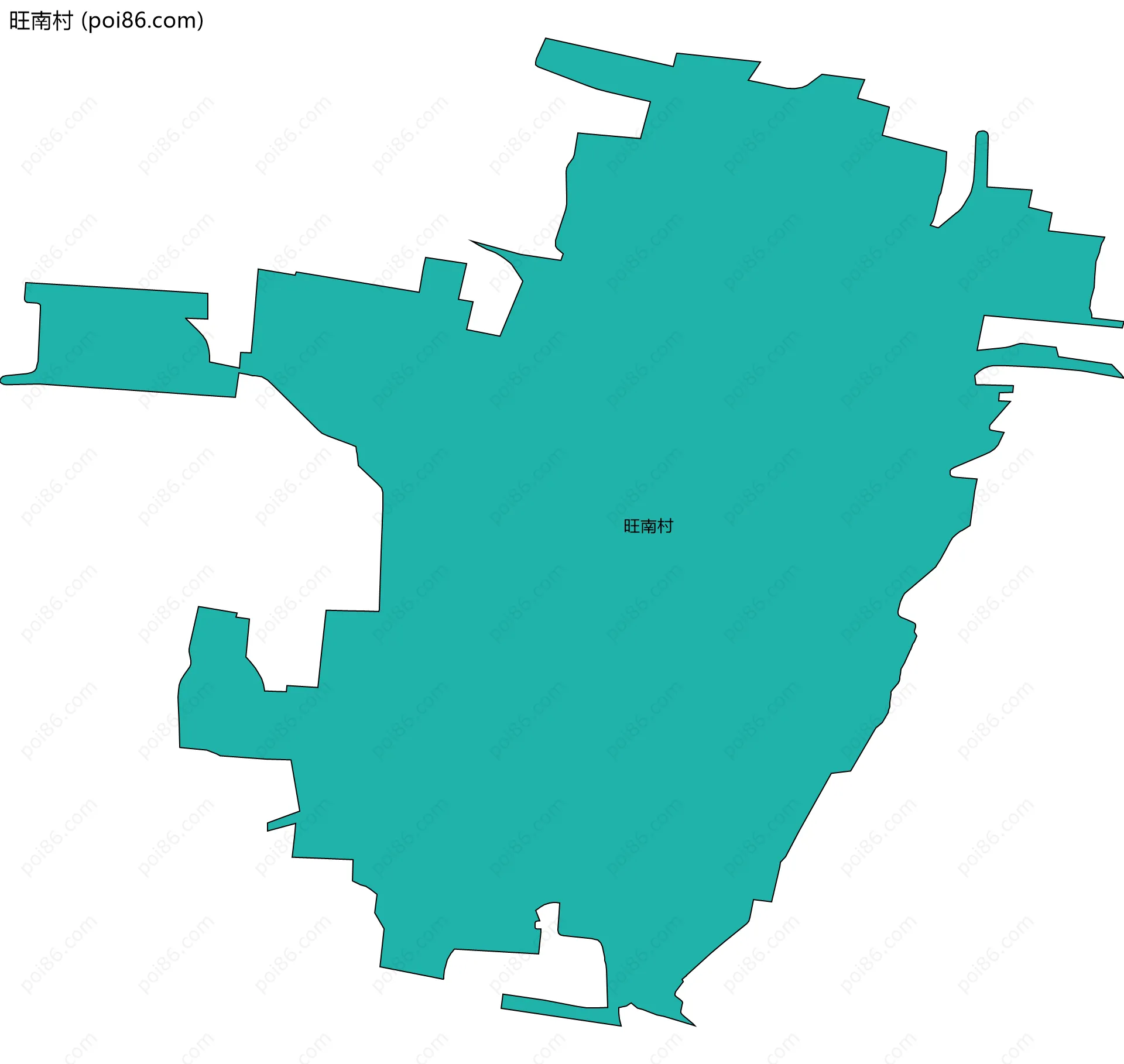 旺南村边界地图