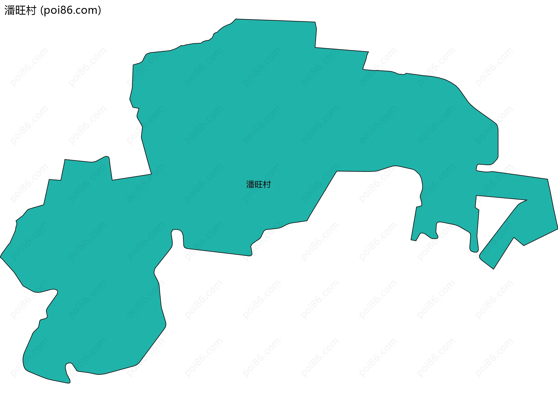 潘旺村边界地图