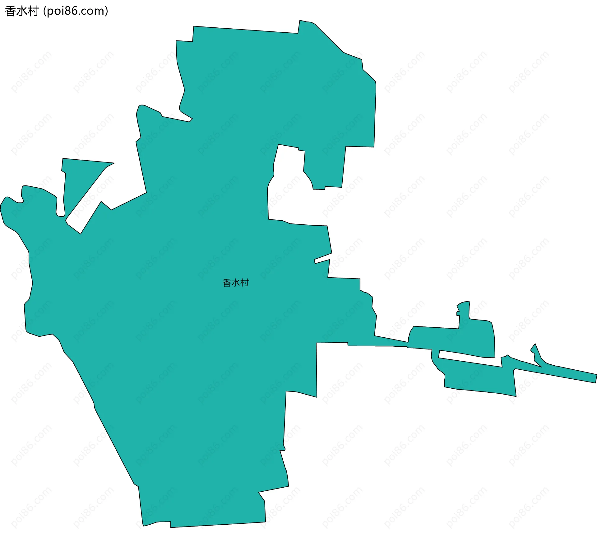 香水村边界地图