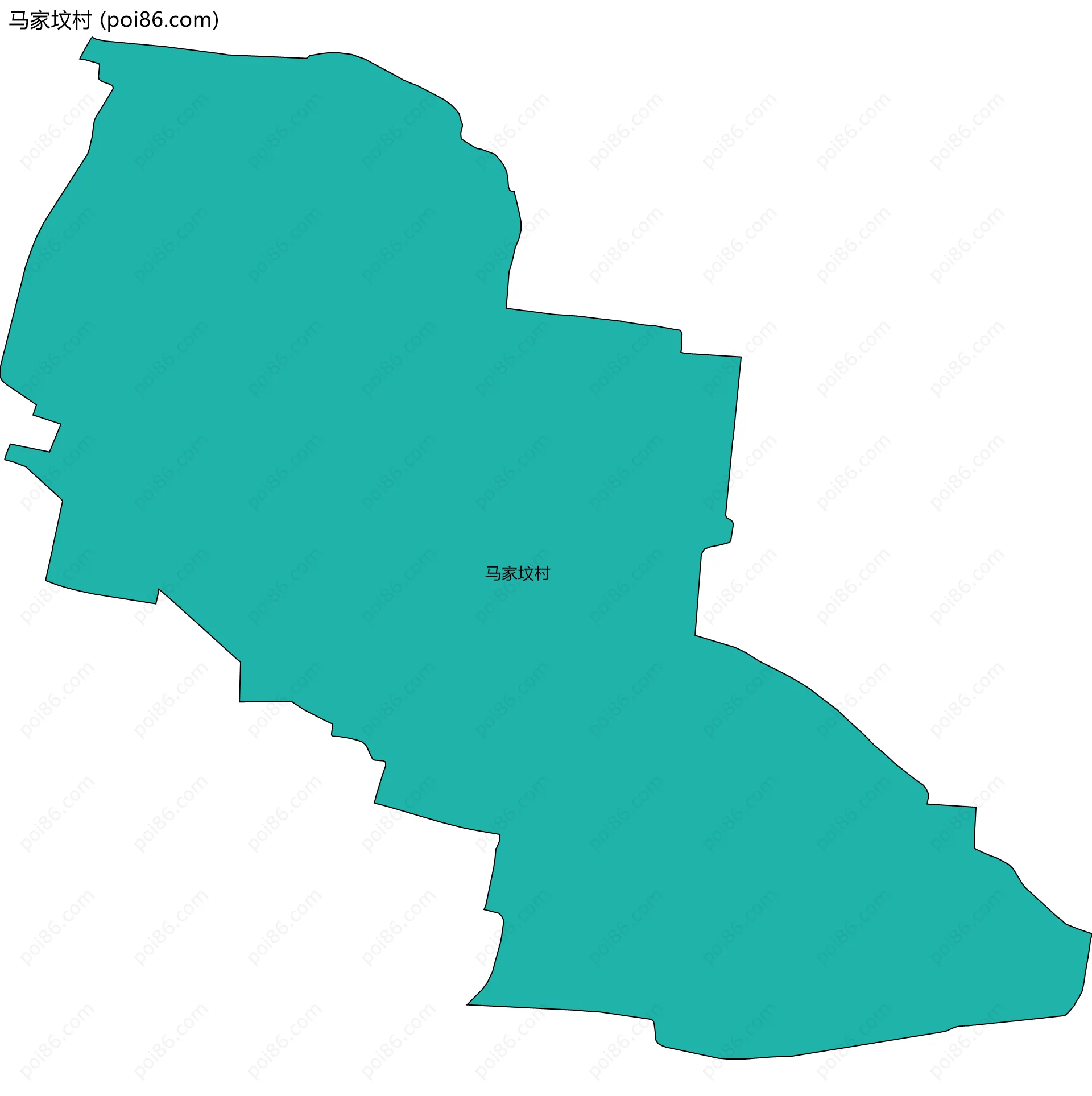 马家坟村边界地图