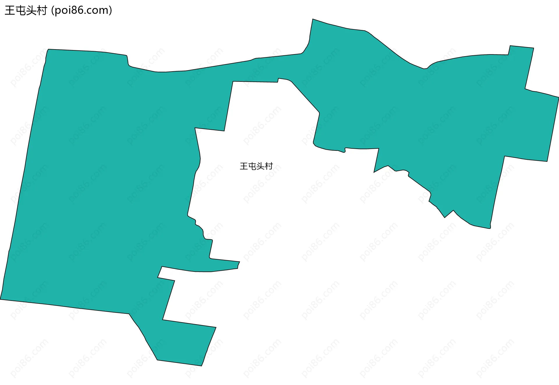 王屯头村边界地图