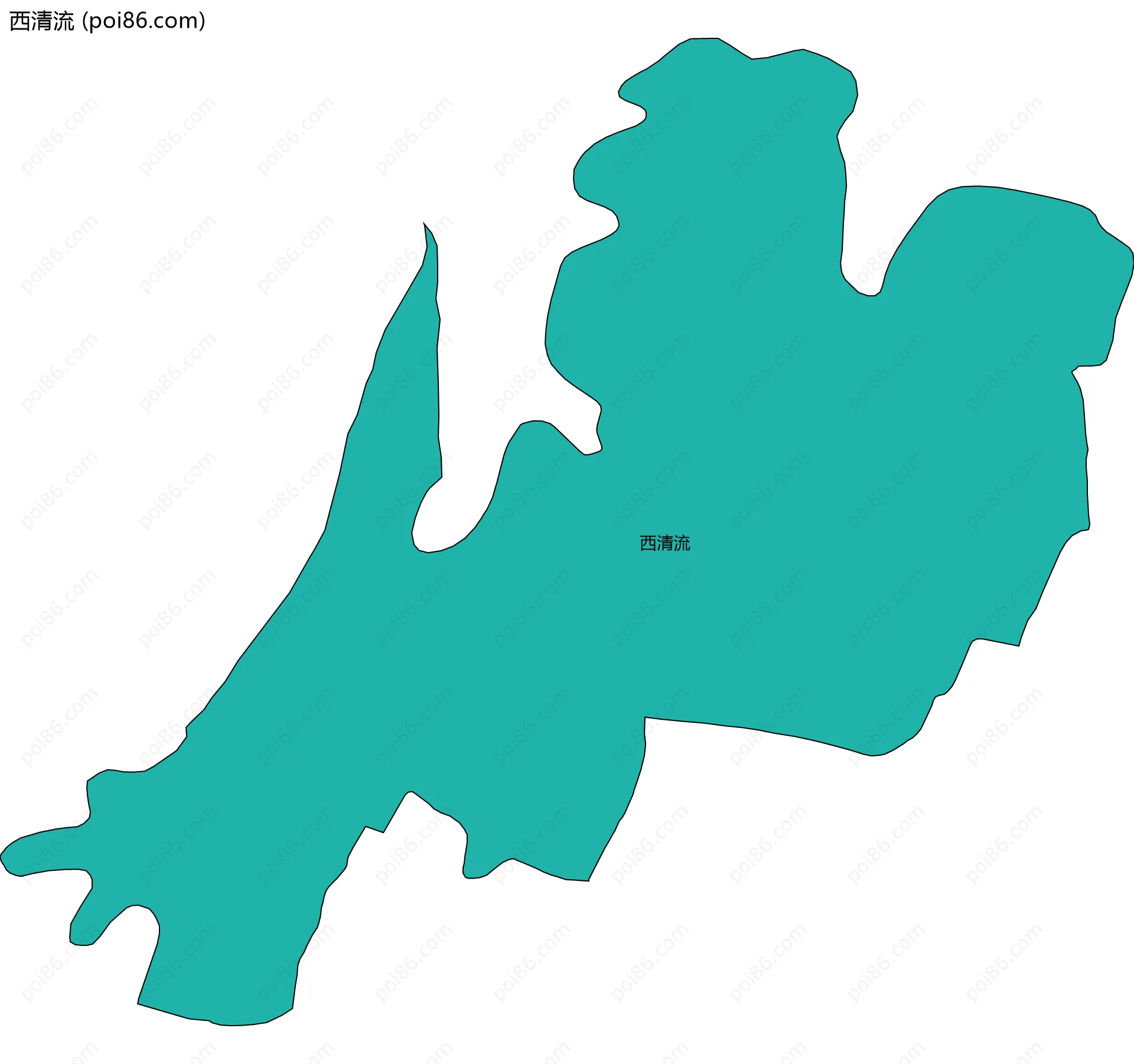 西清流边界地图