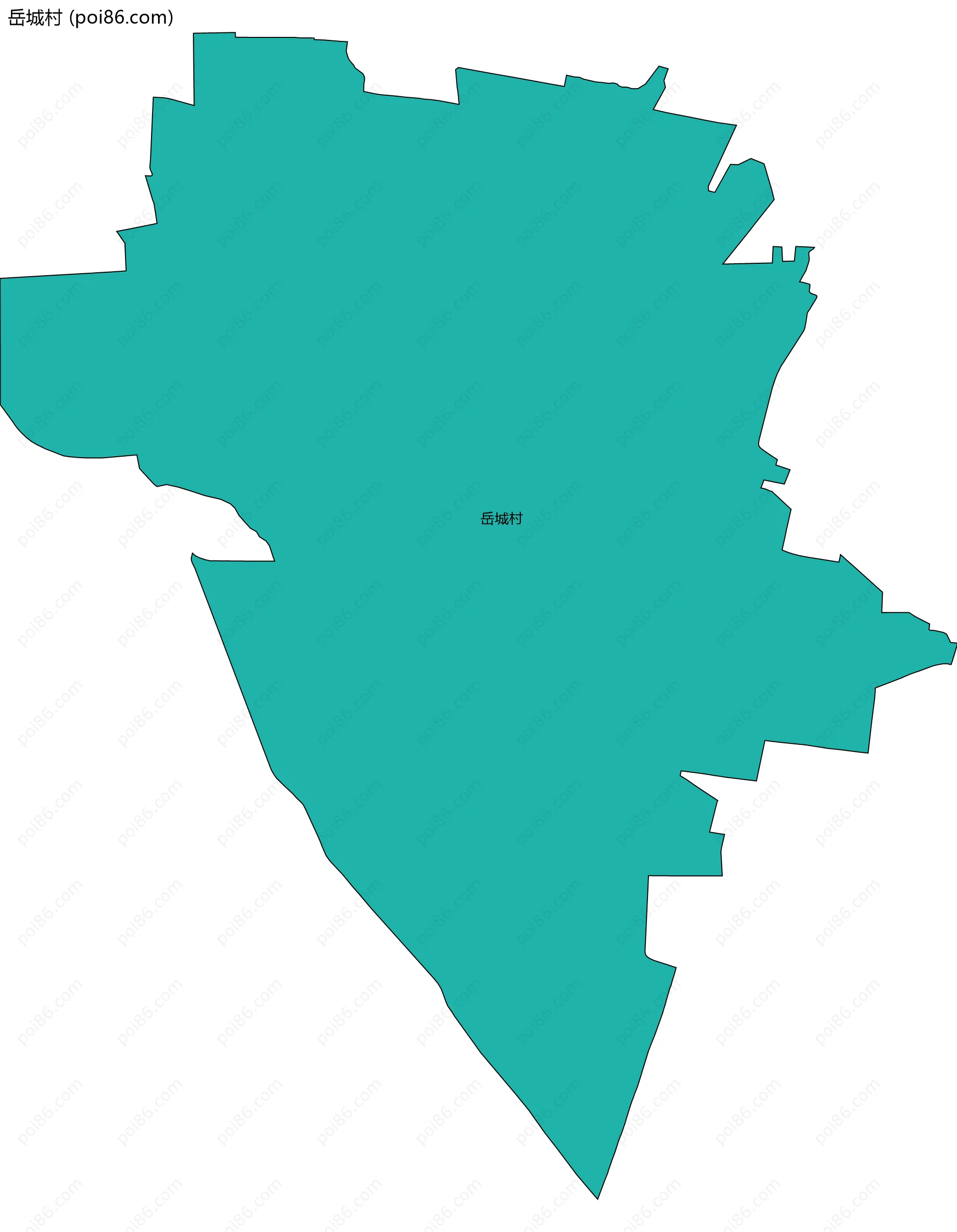 岳城村边界地图