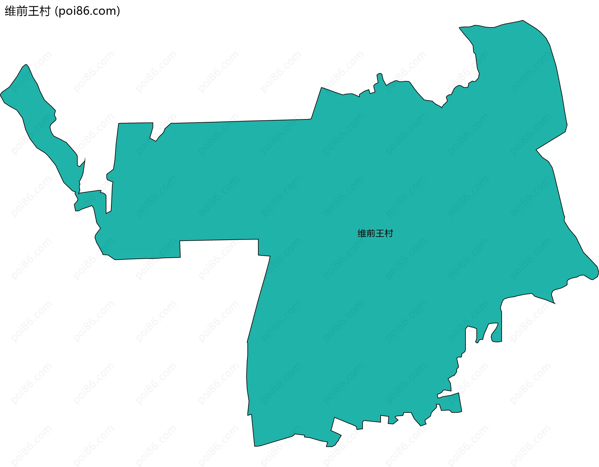 维前王村边界地图