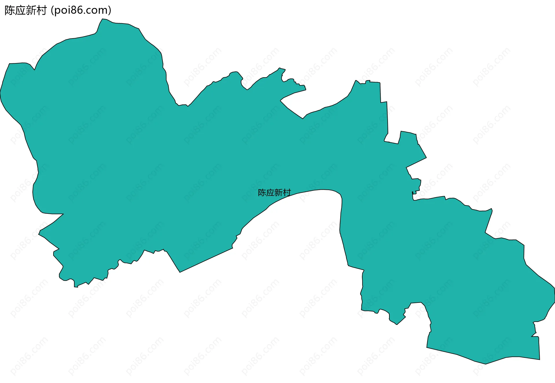 陈应新村边界地图