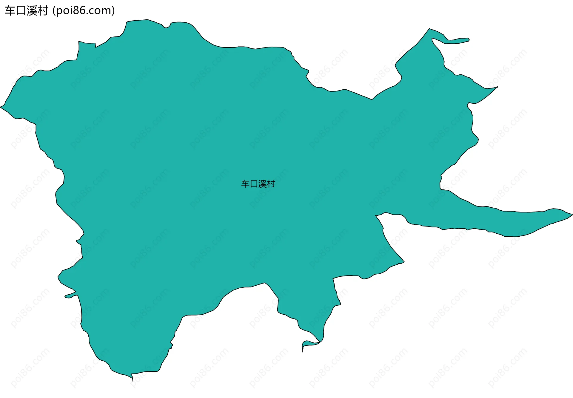车口溪村边界地图