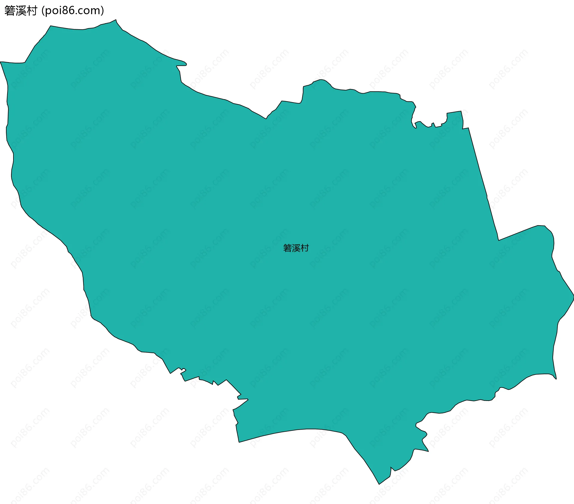 箬溪村边界地图