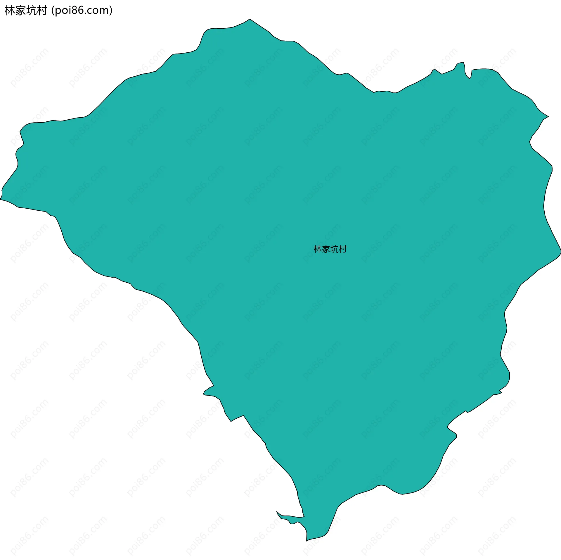 林家坑村边界地图