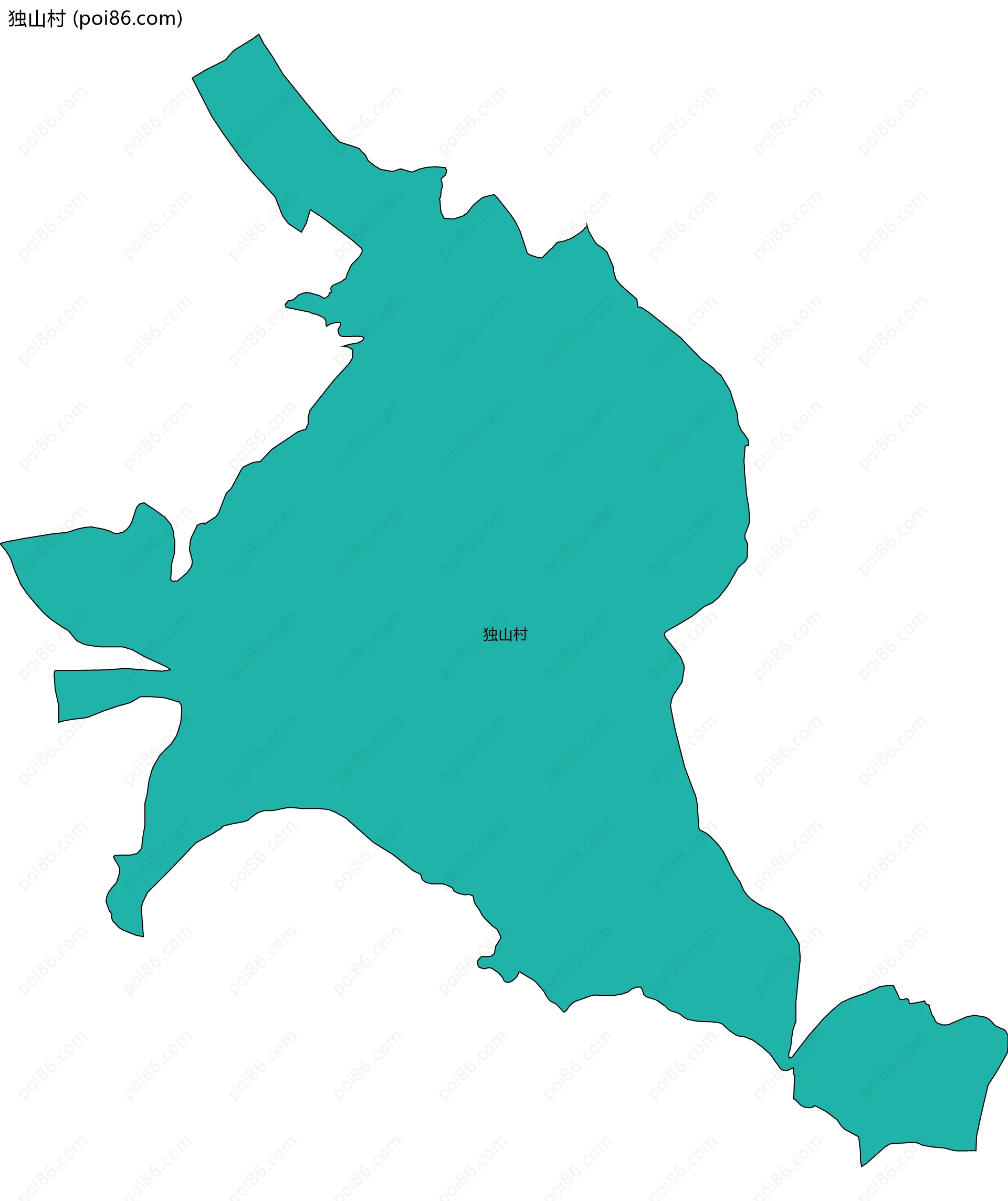 独山村边界地图