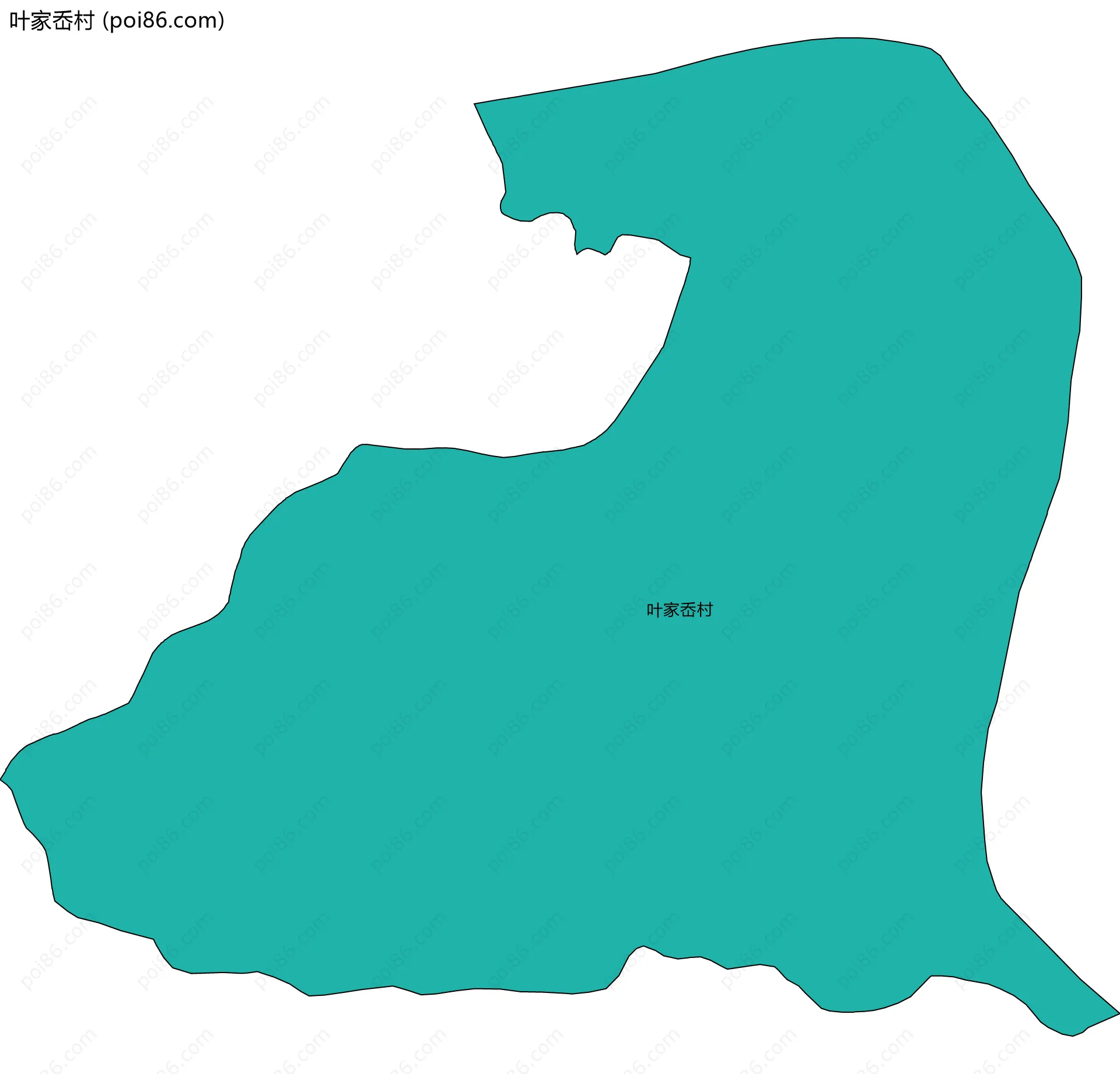 叶家岙村边界地图