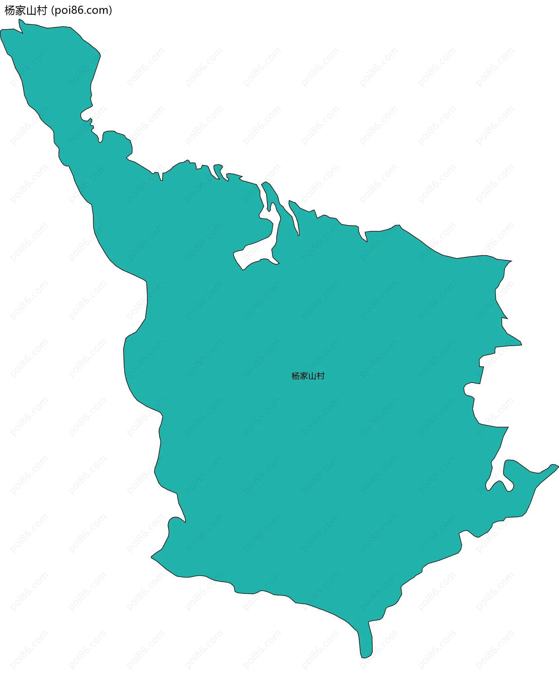 杨家山村边界地图