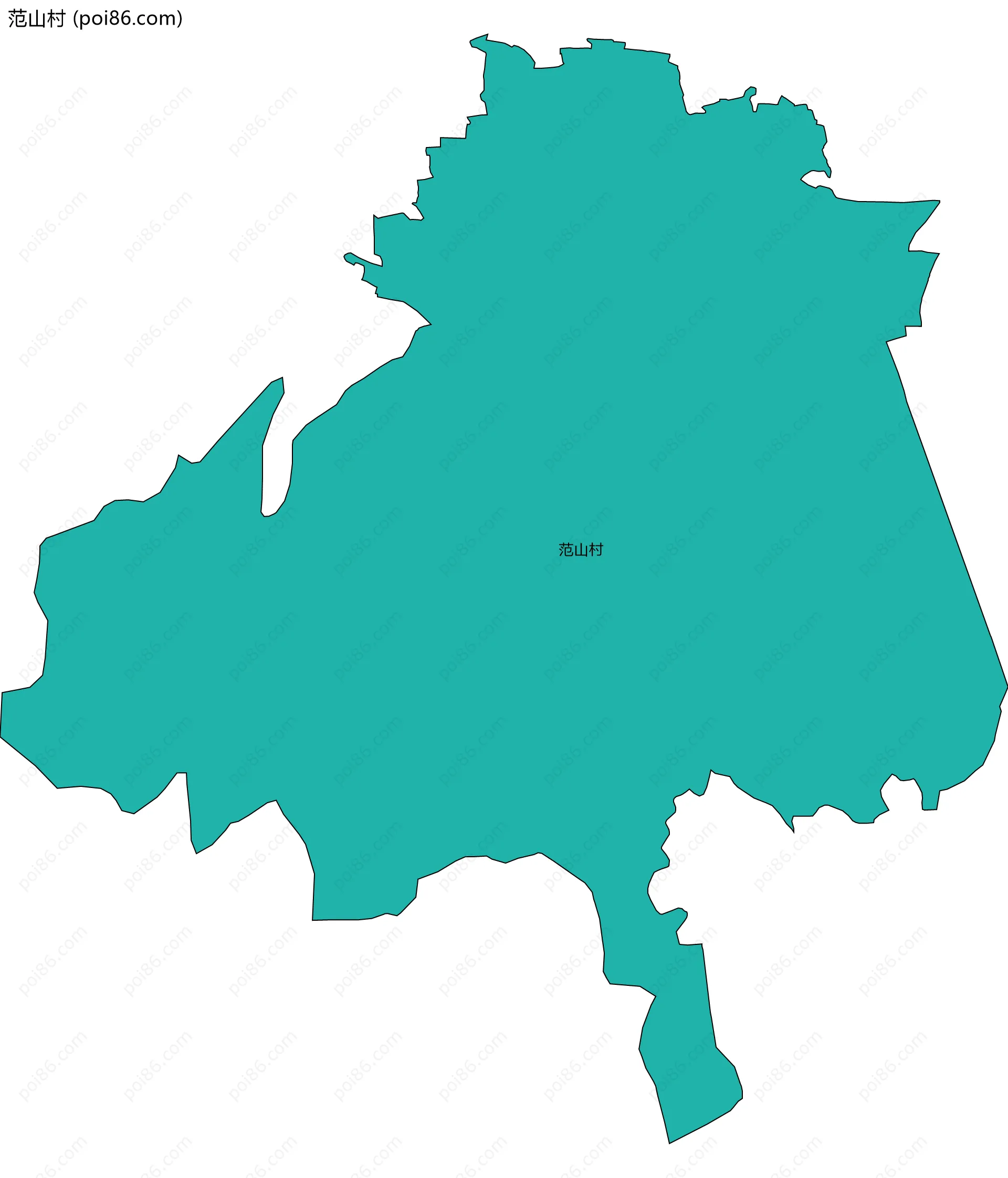 范山村边界地图