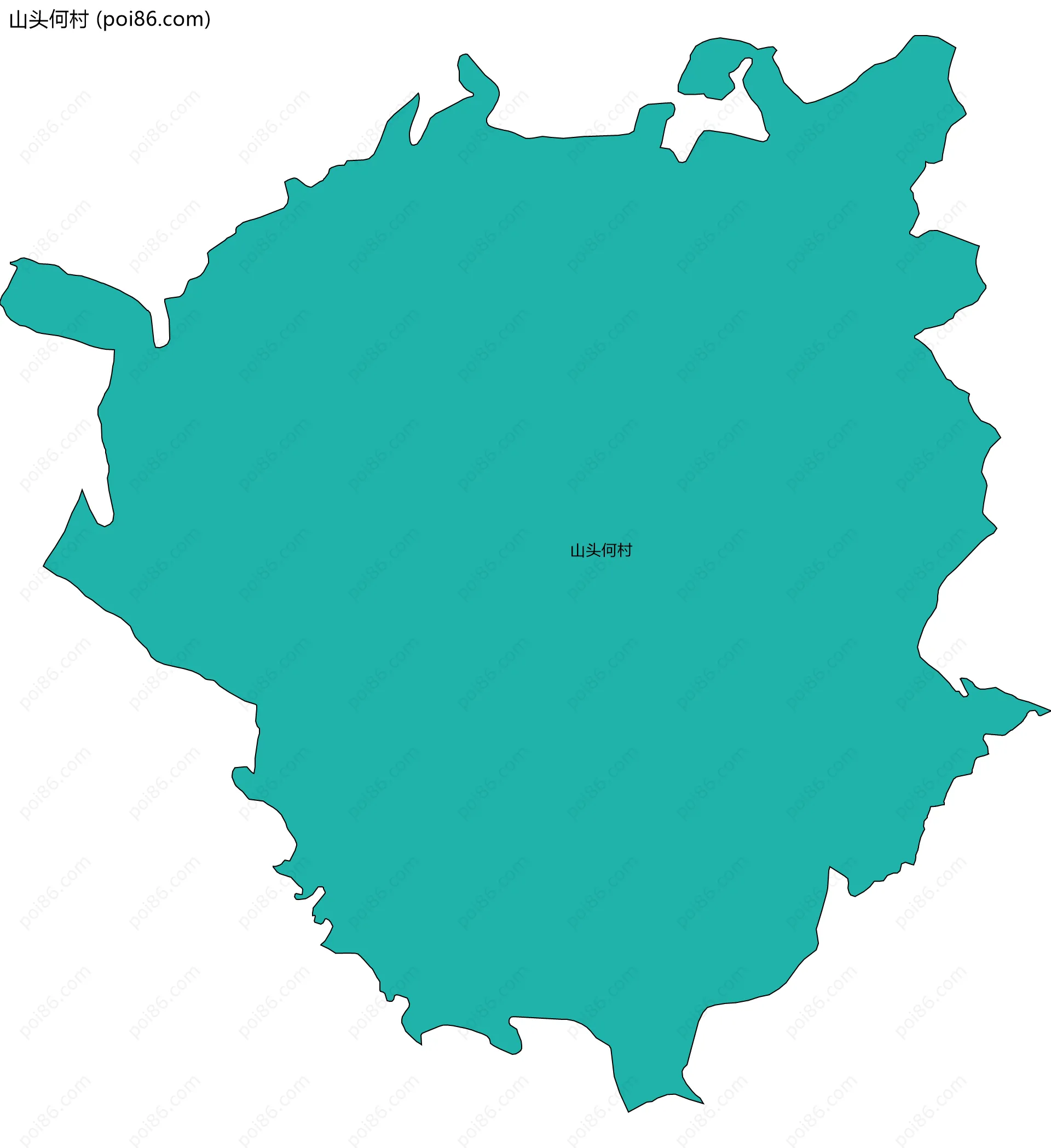 山头何村边界地图