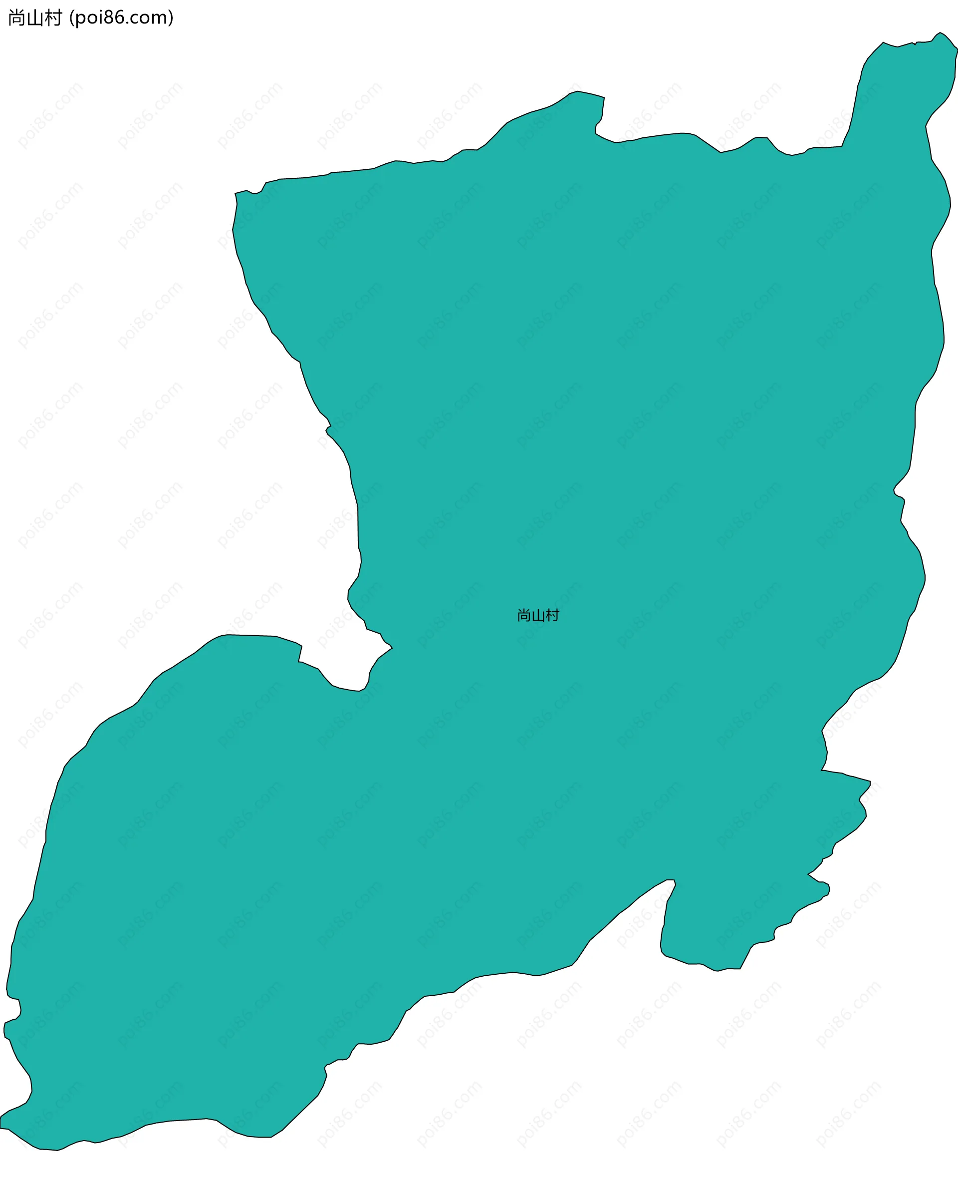 尚山村边界地图