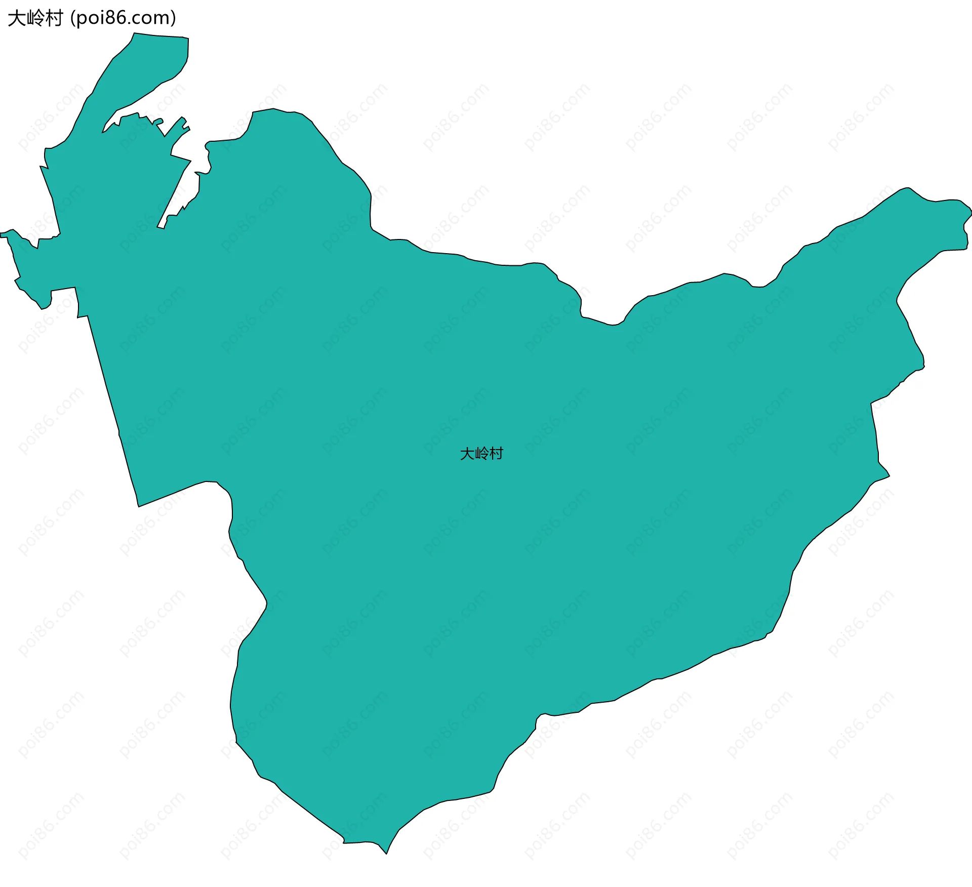 大岭村边界地图