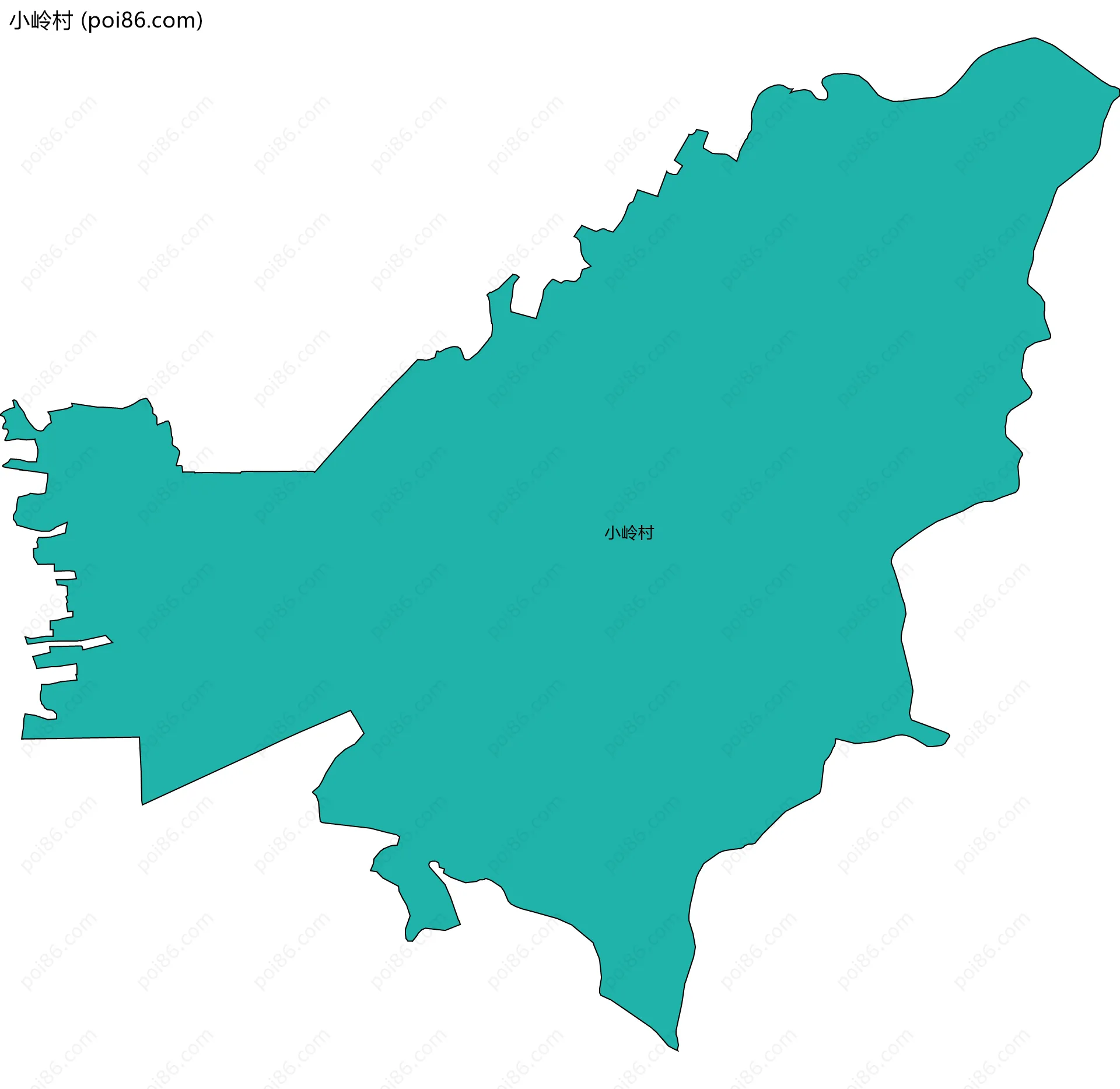 小岭村边界地图