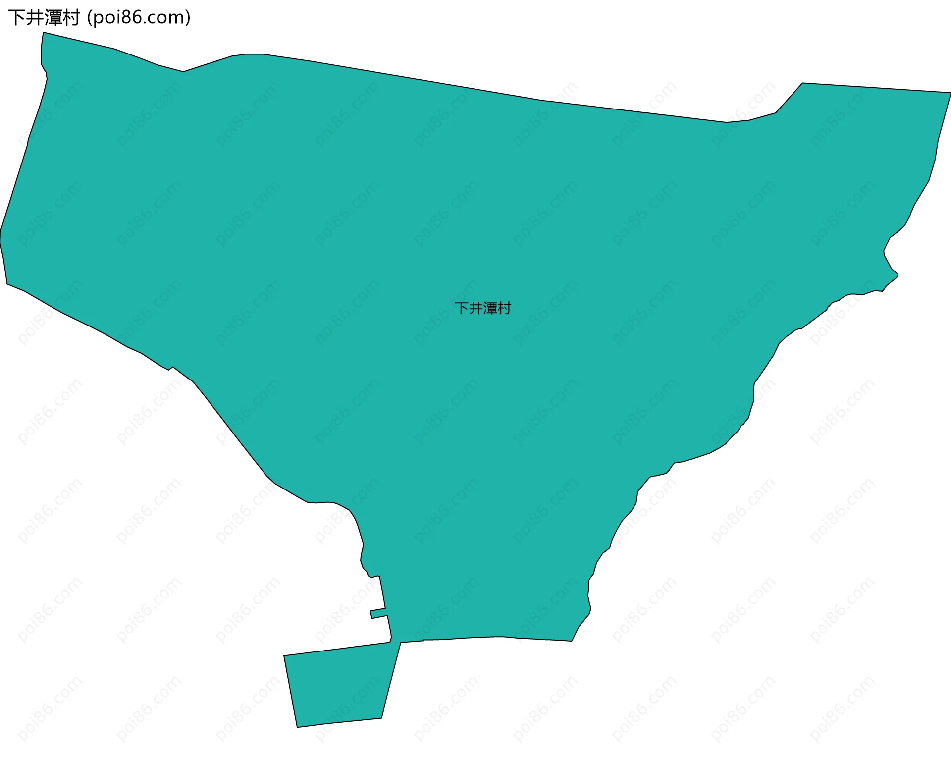 下井潭村边界地图