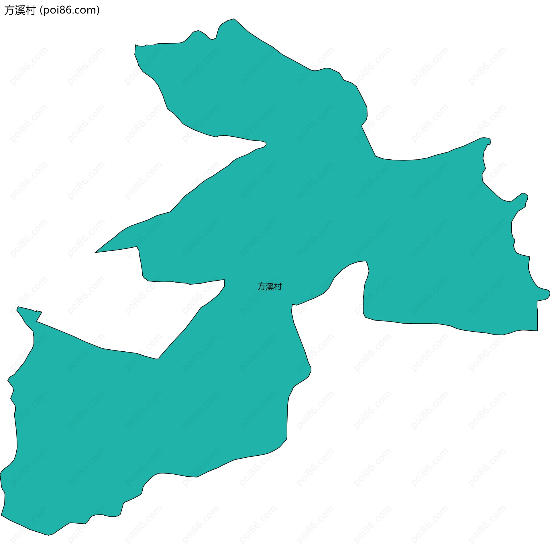 方溪村边界地图