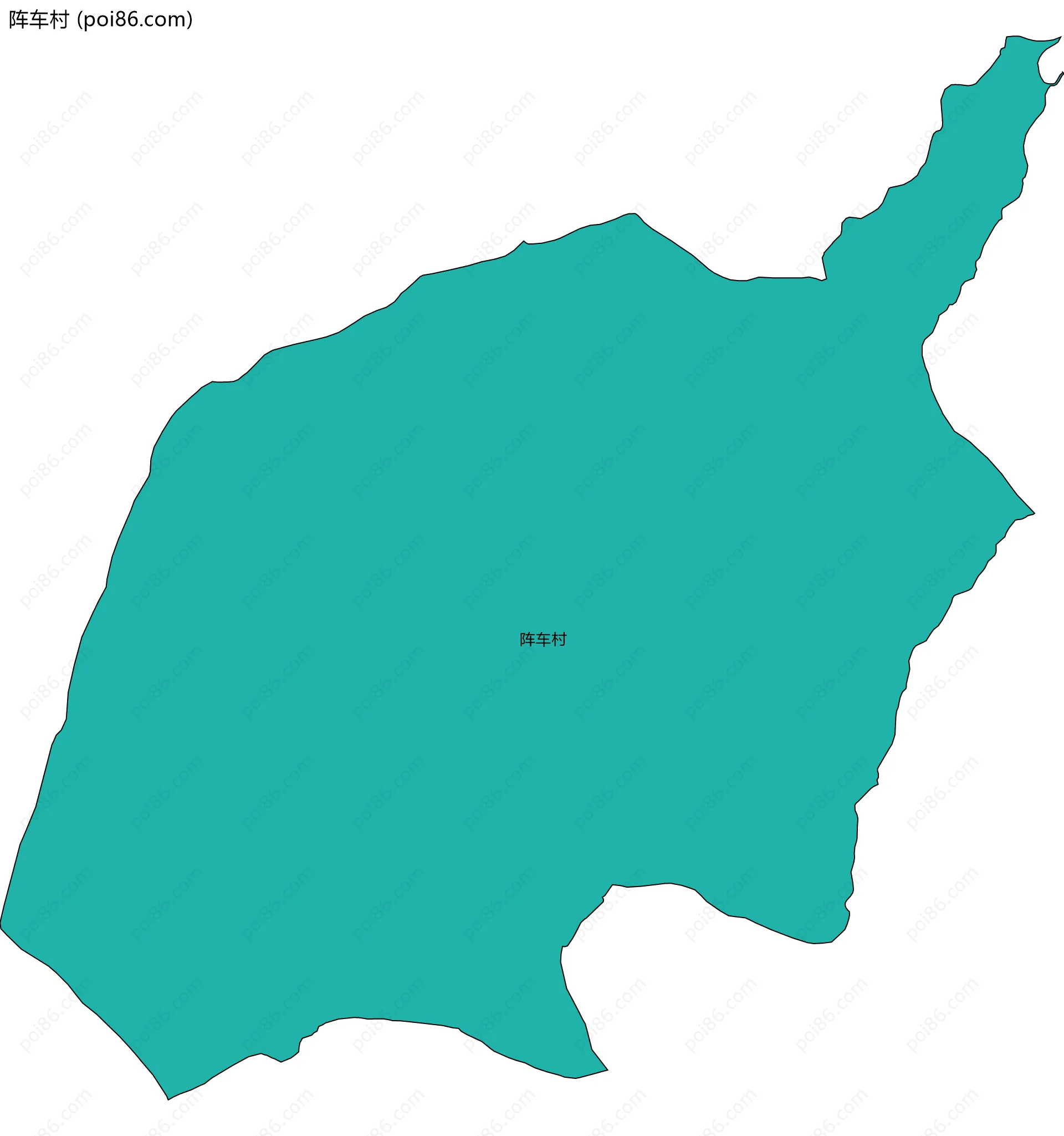 阵车村边界地图