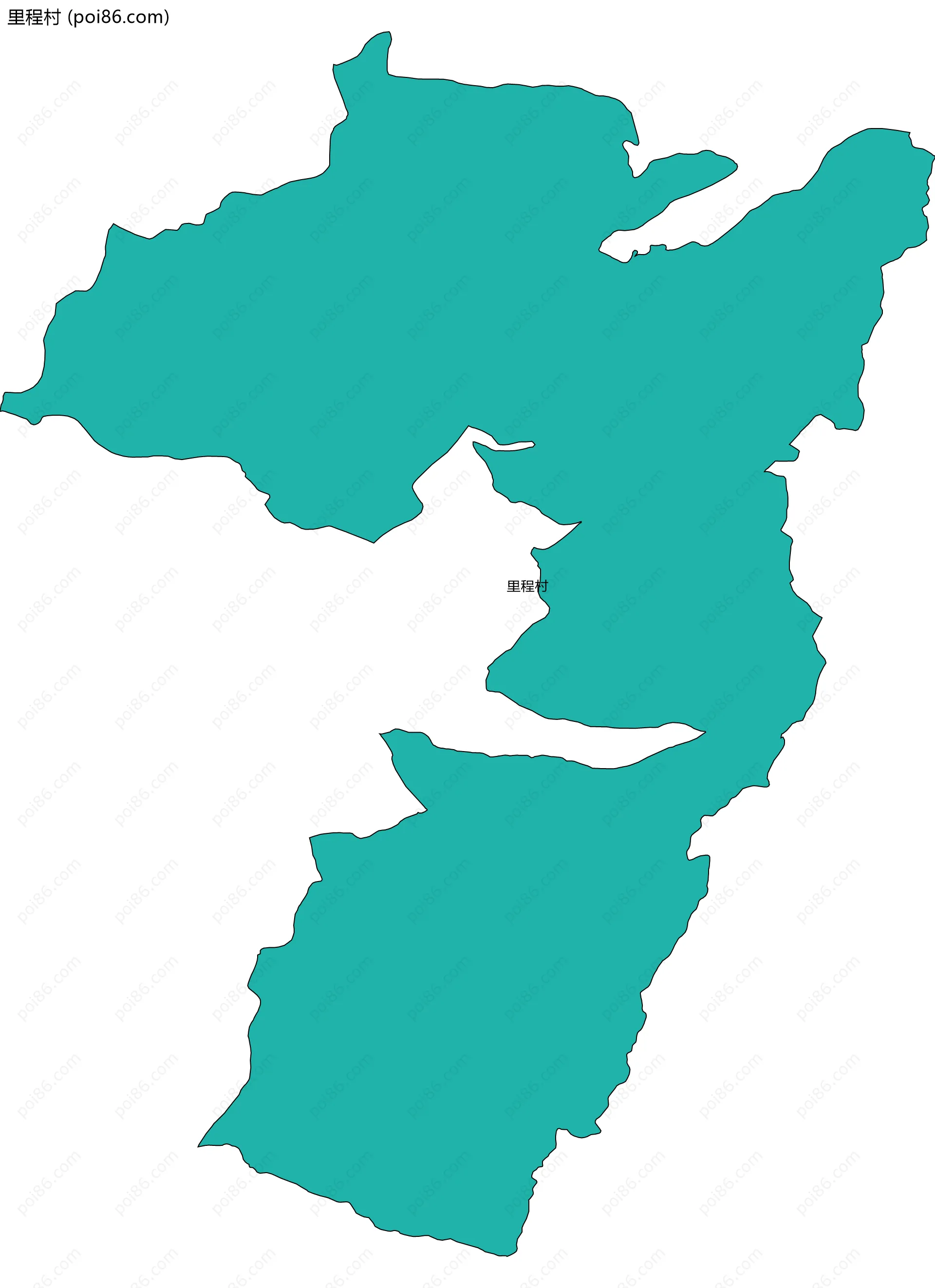 里程村边界地图