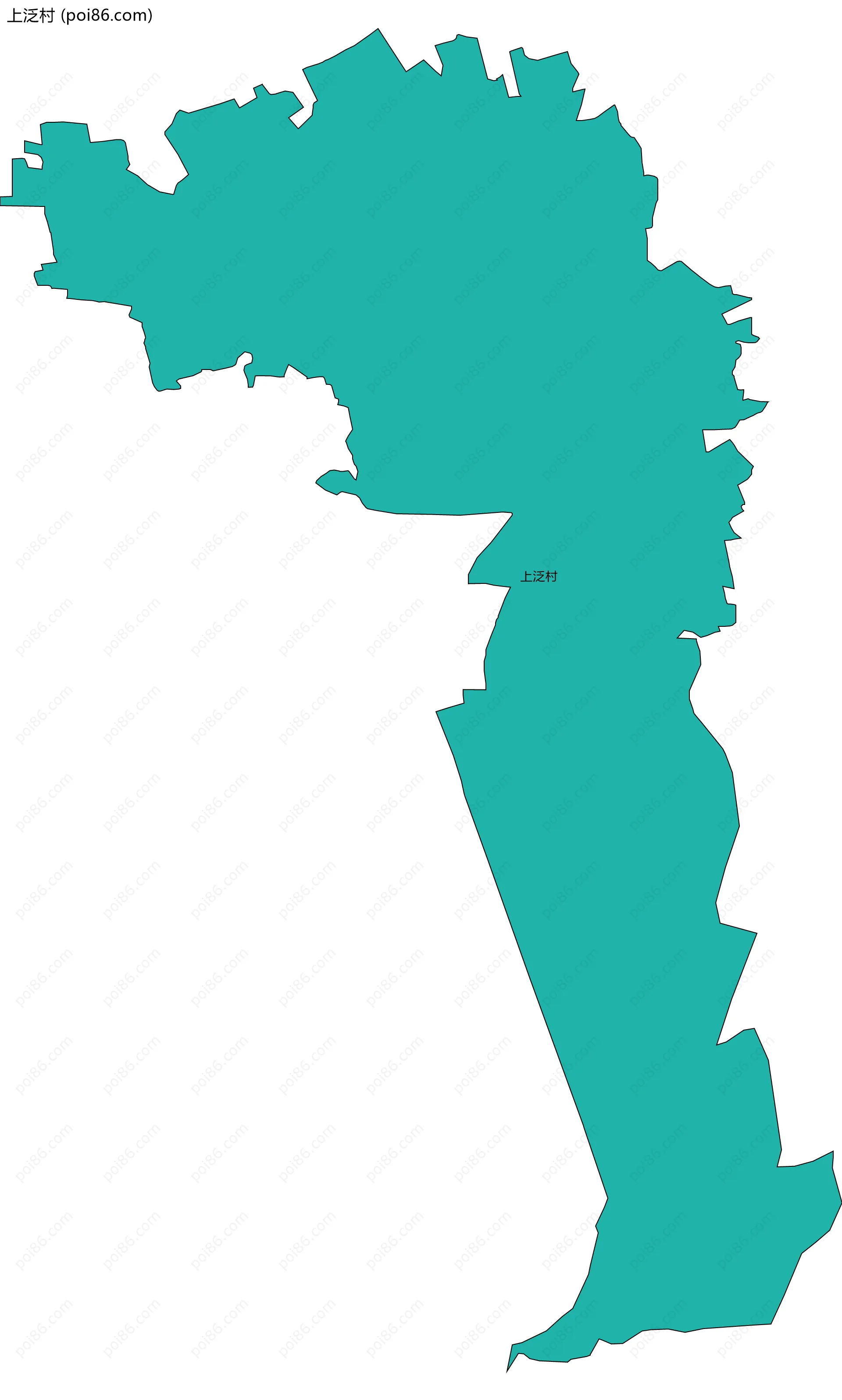 上泛村边界地图