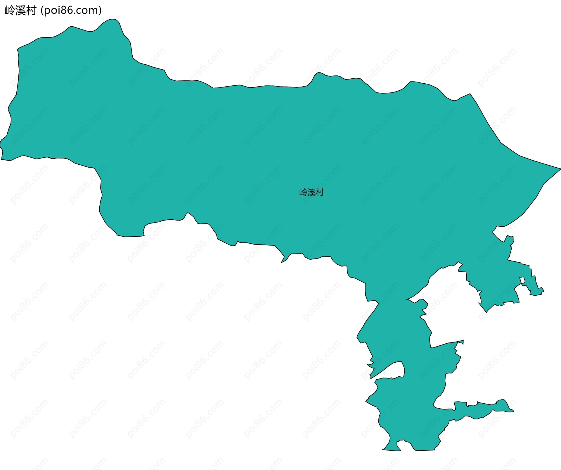 岭溪村边界地图