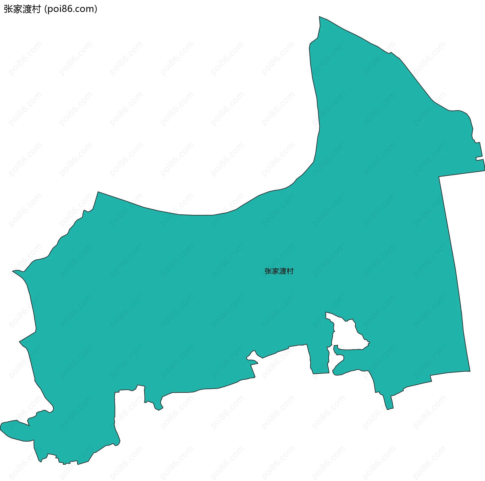 张家渡村边界地图