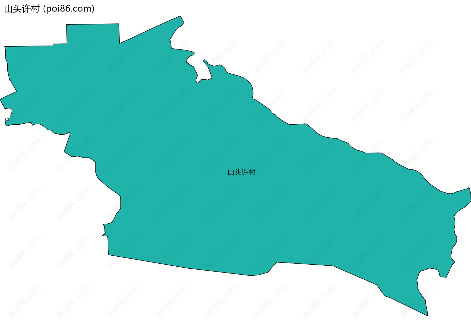 山头许村边界地图