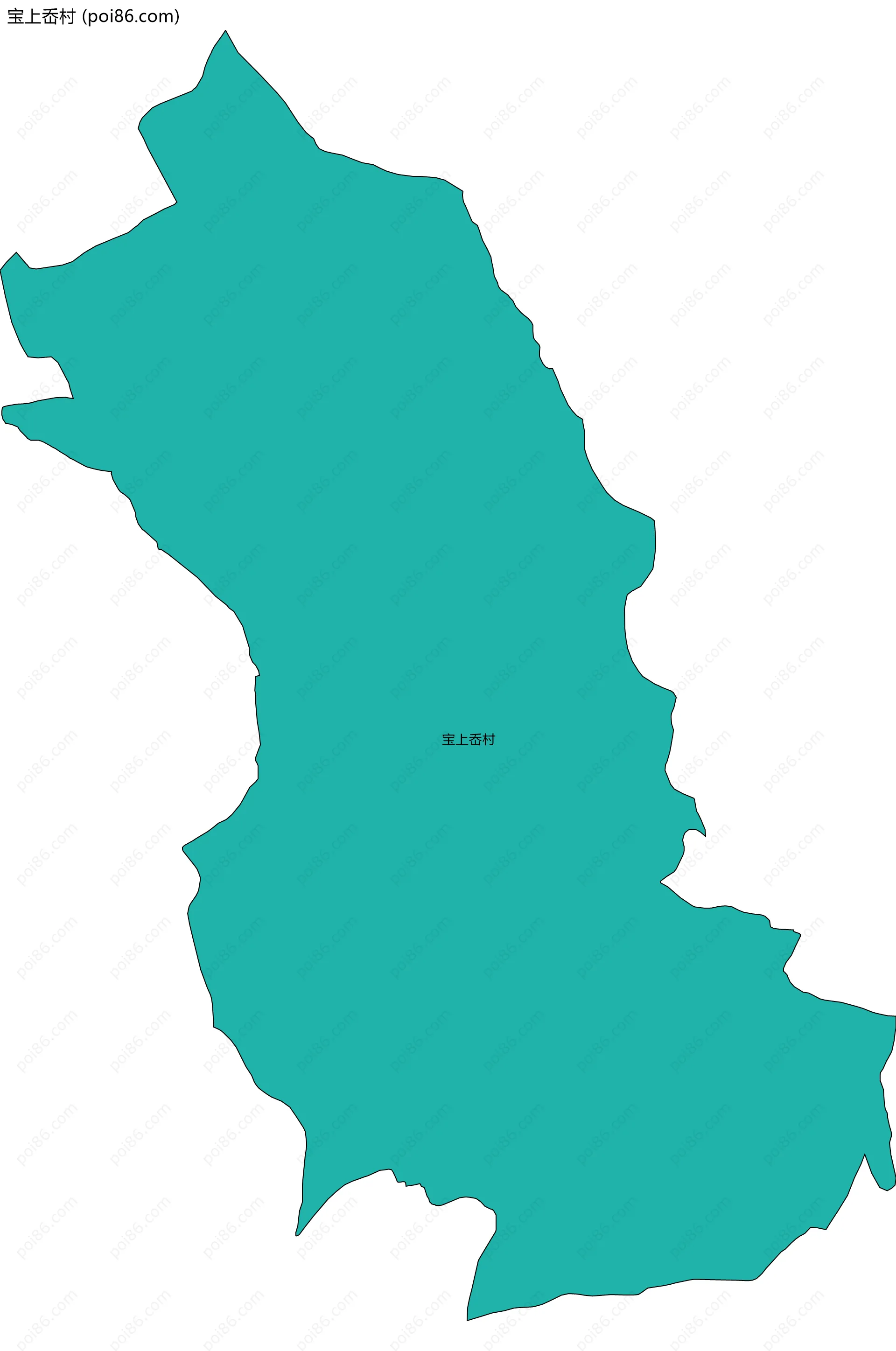 宝上岙村边界地图