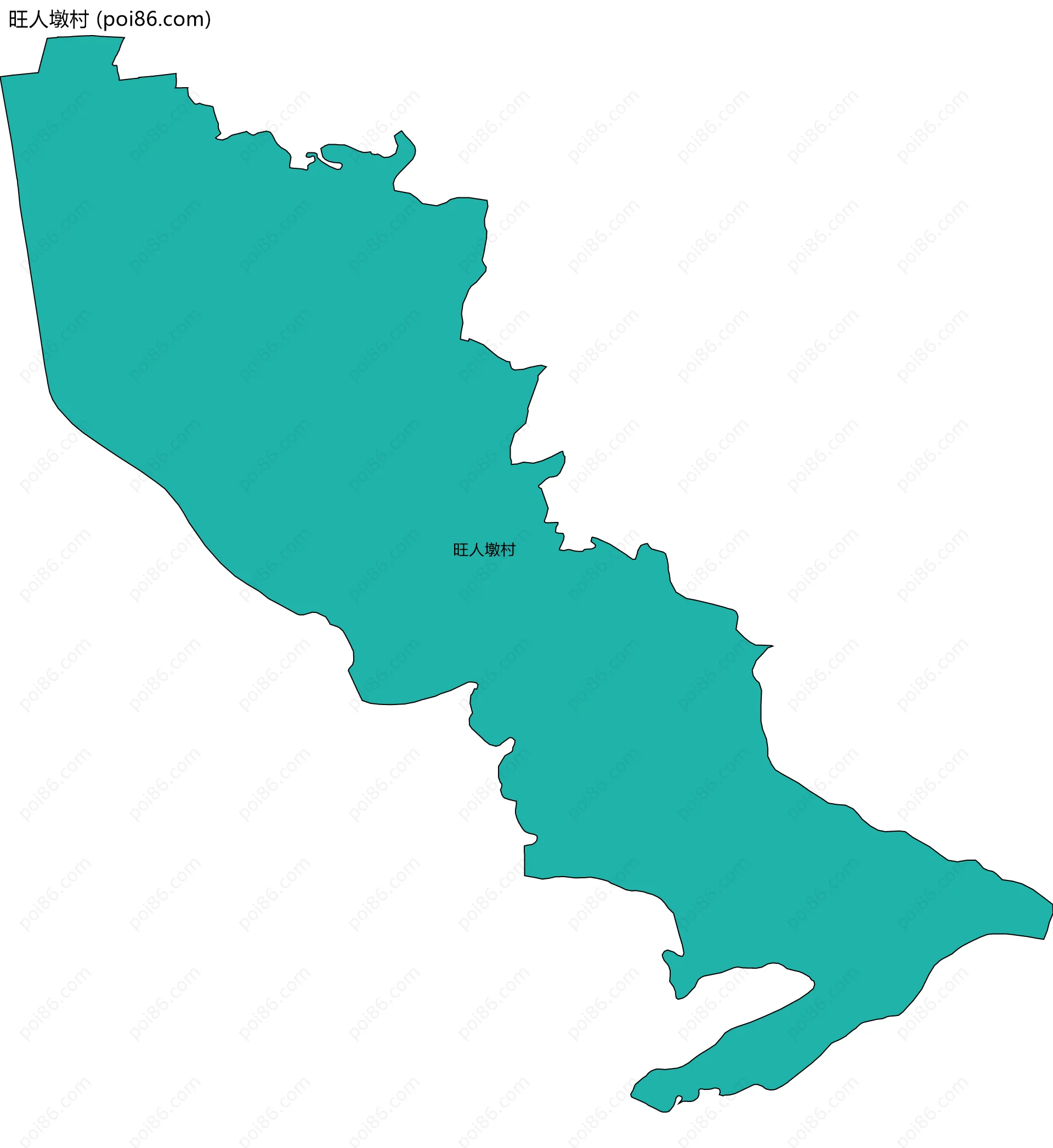 旺人墩村边界地图