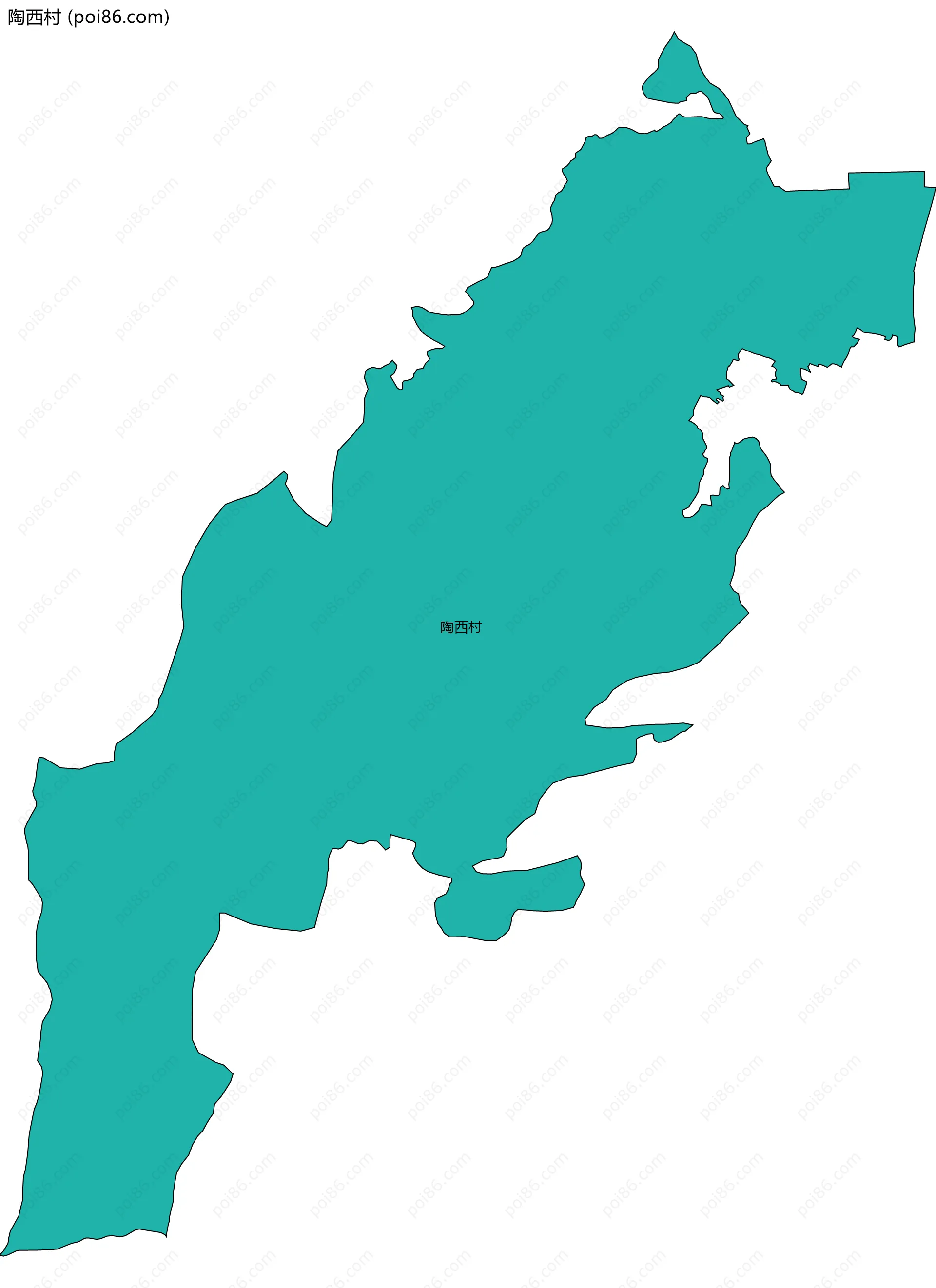 陶西村边界地图