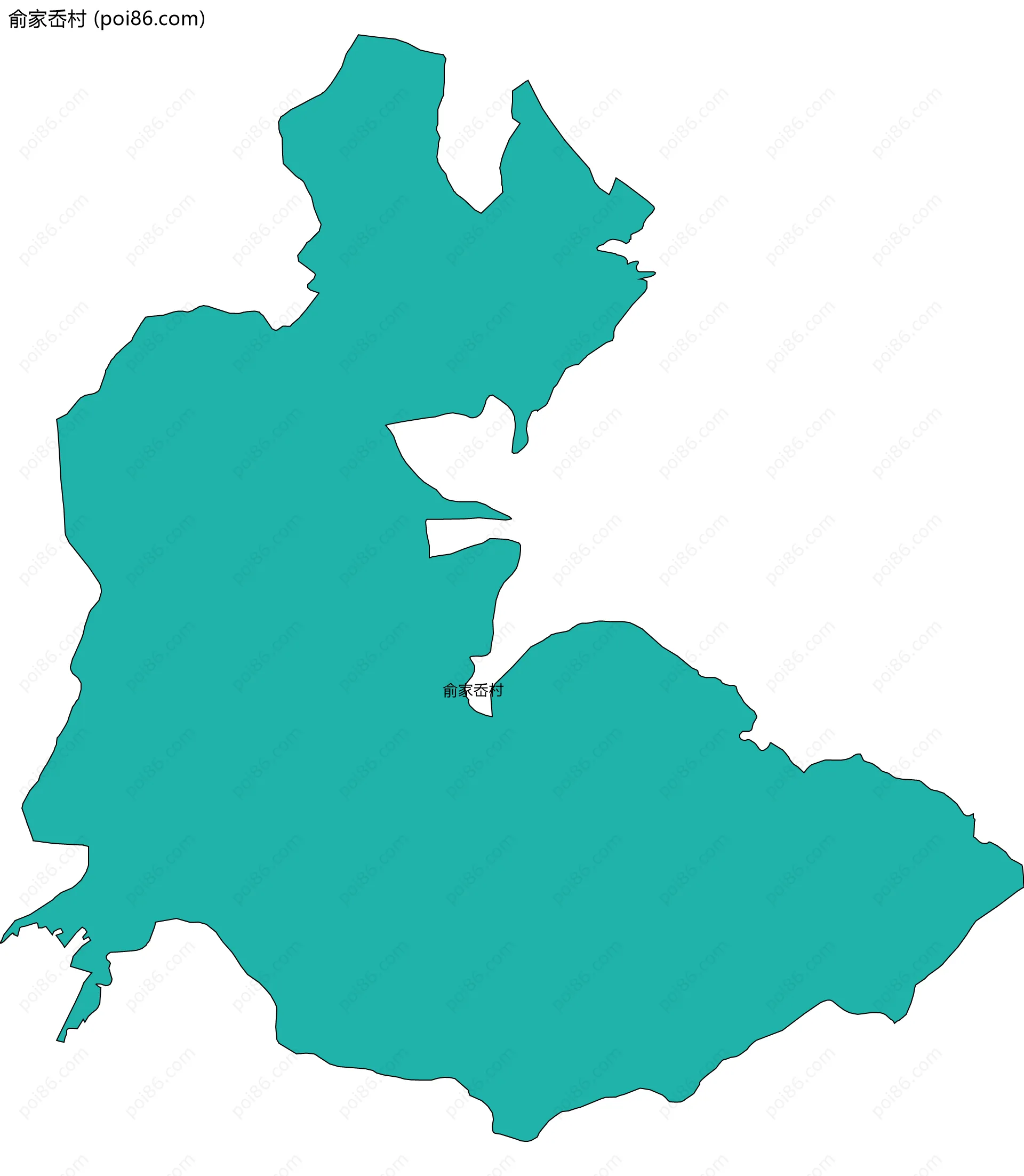 俞家岙村边界地图