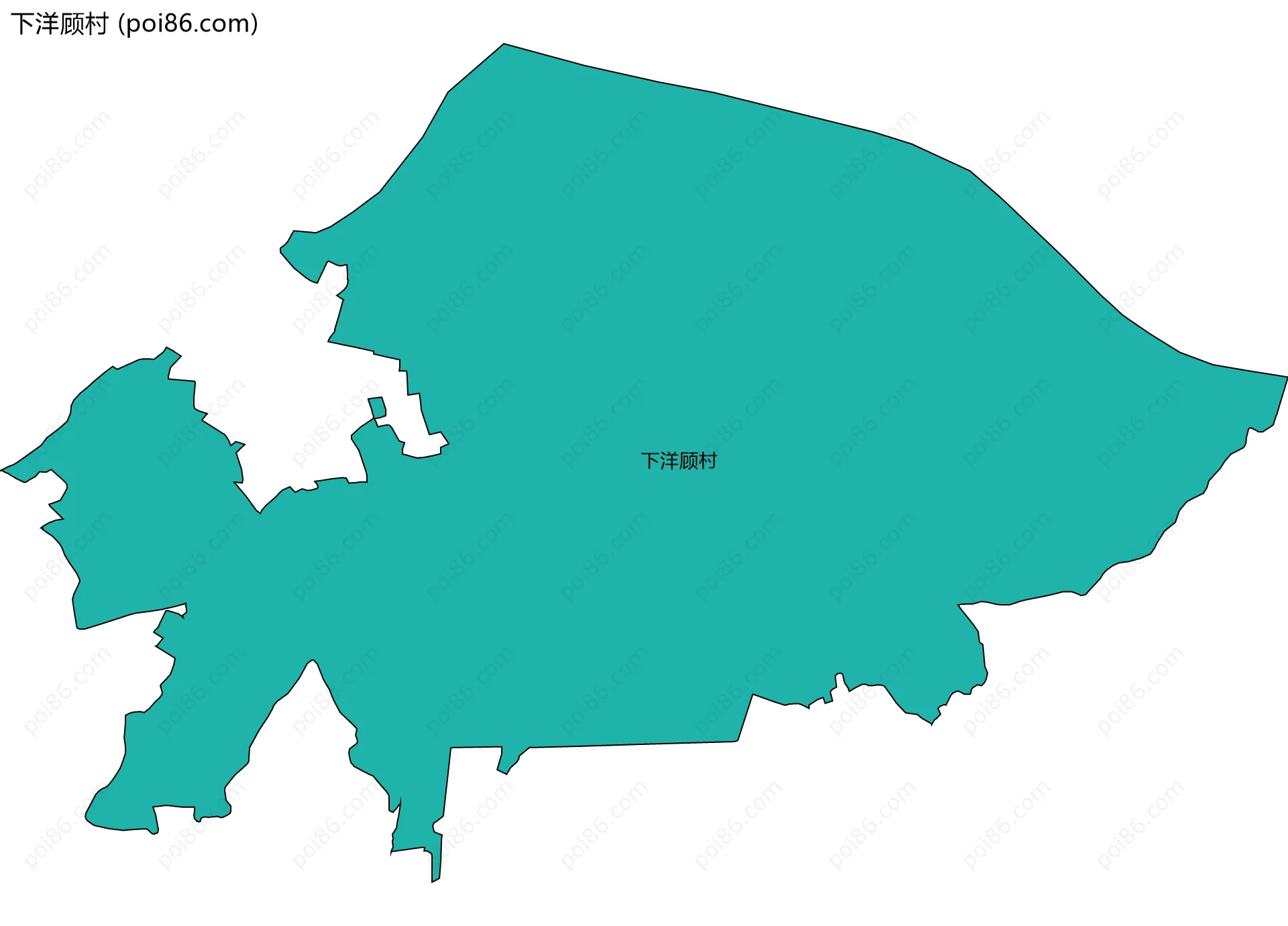 下洋顾村边界地图