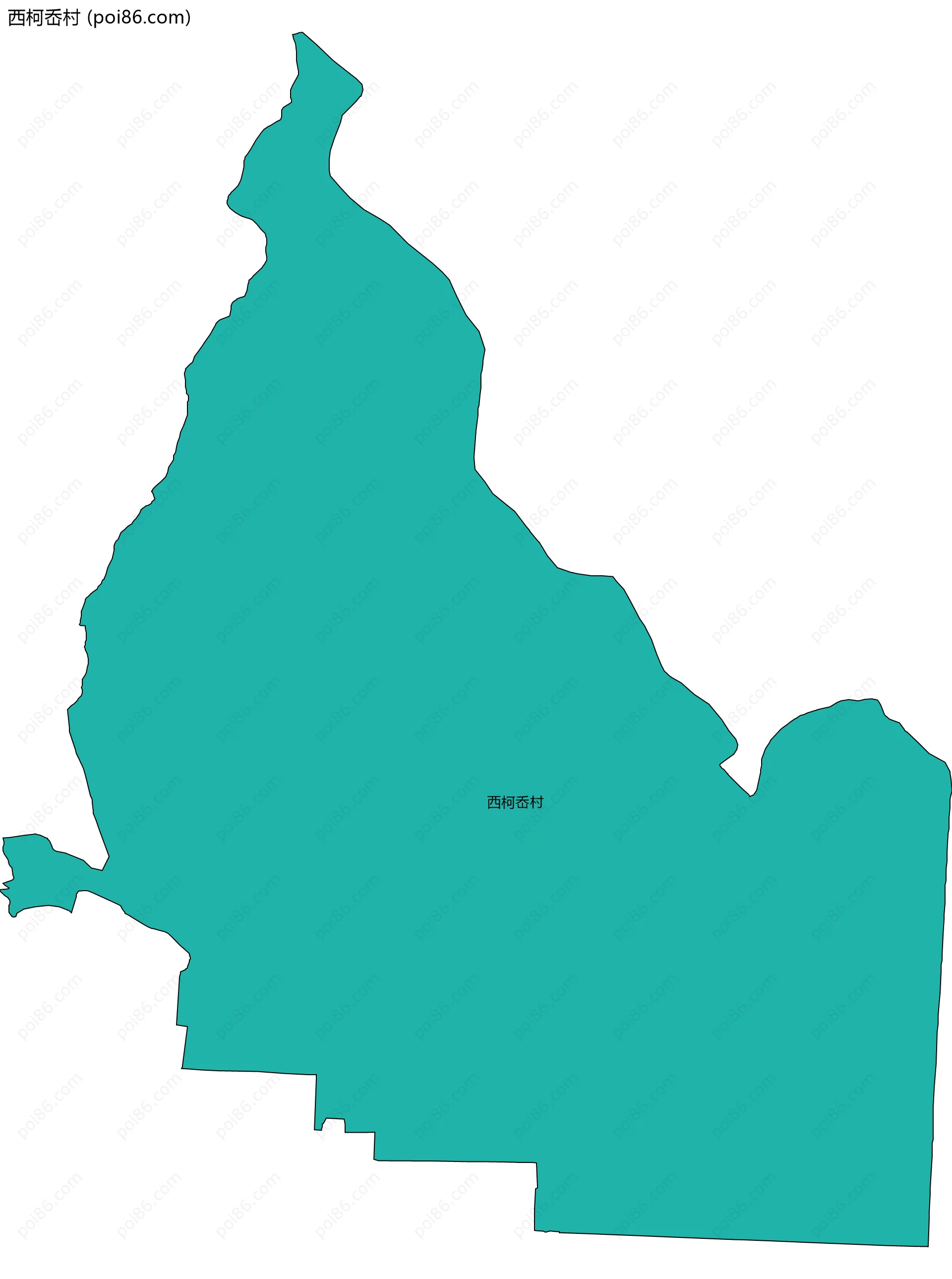 西柯岙村边界地图