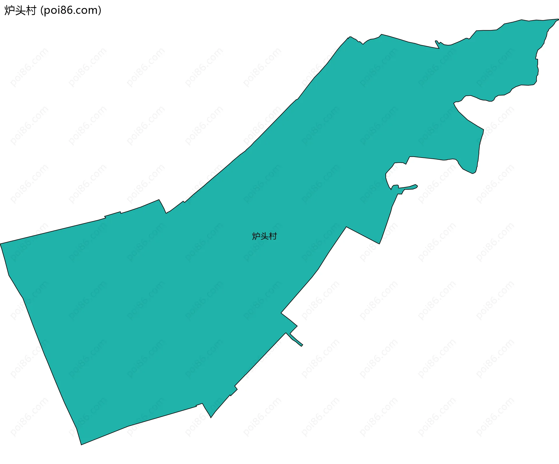 炉头村边界地图