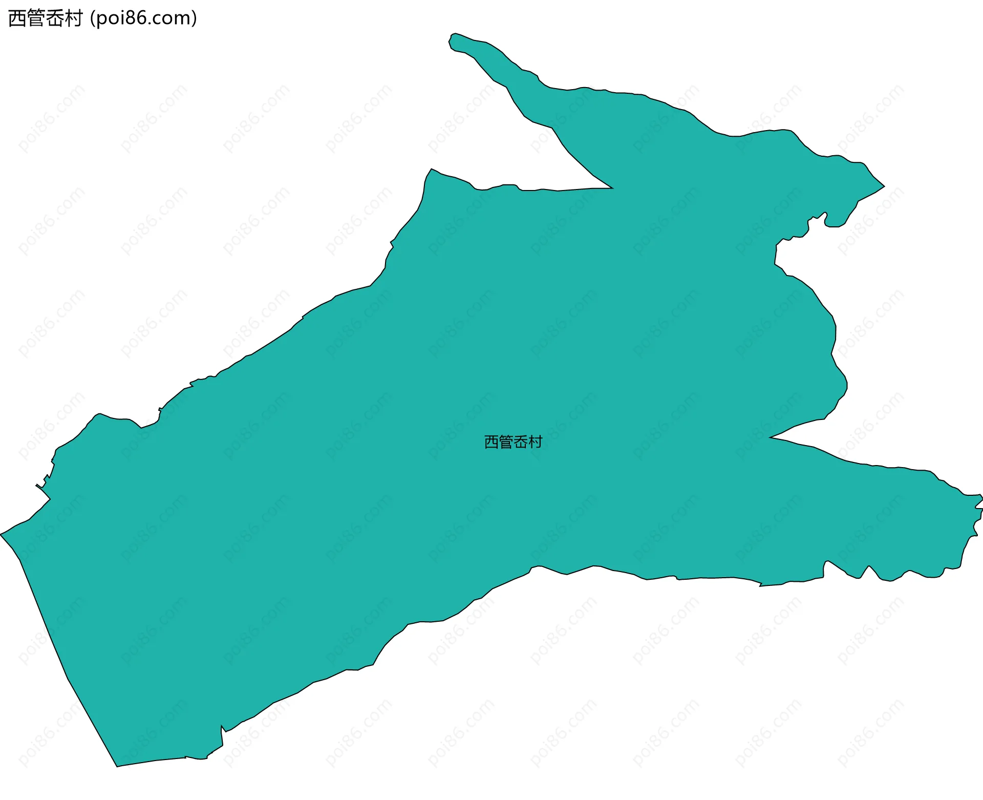 西管岙村边界地图