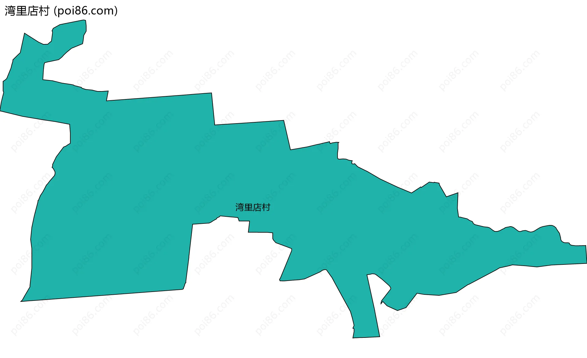 湾里店村边界地图
