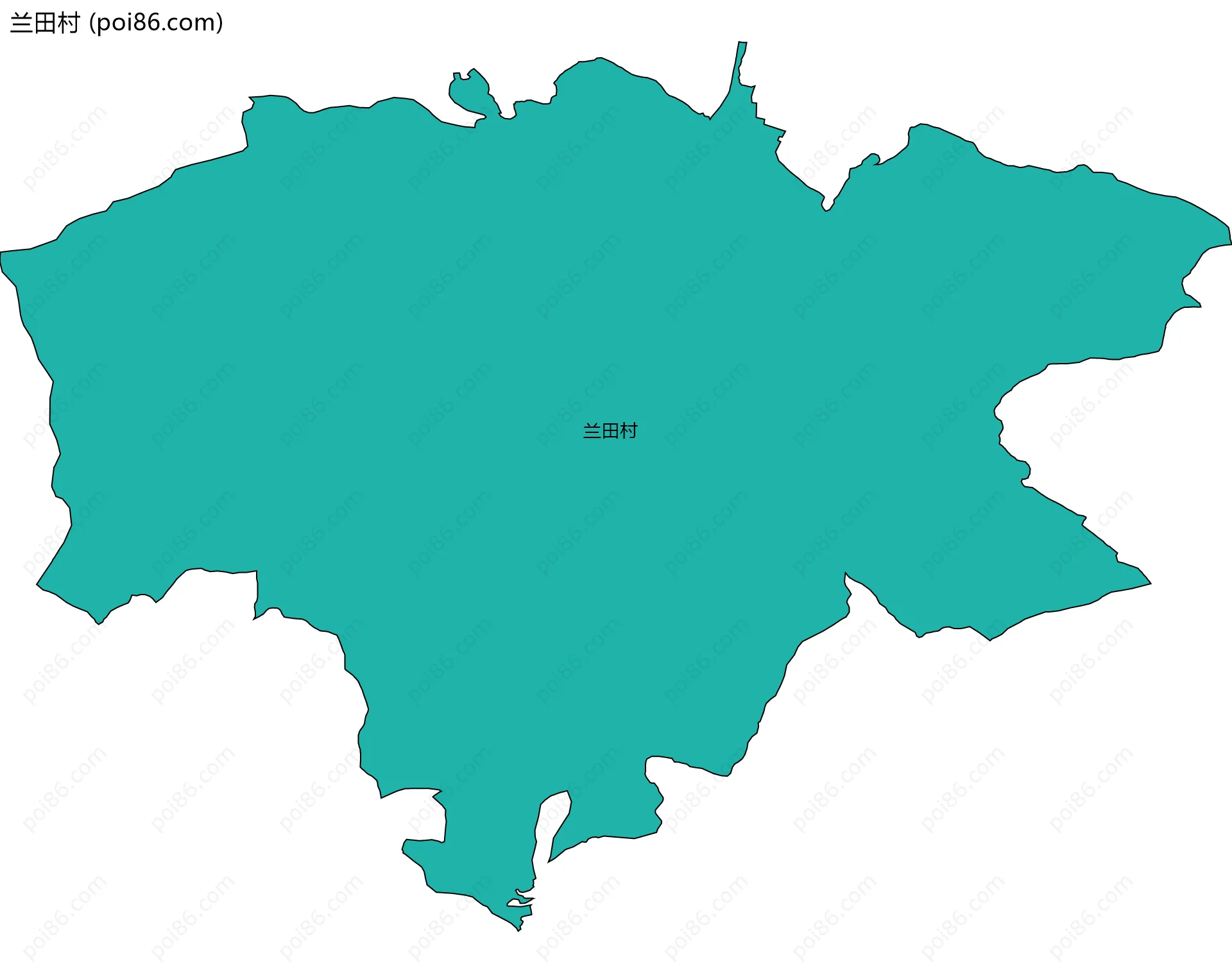 兰田村边界地图