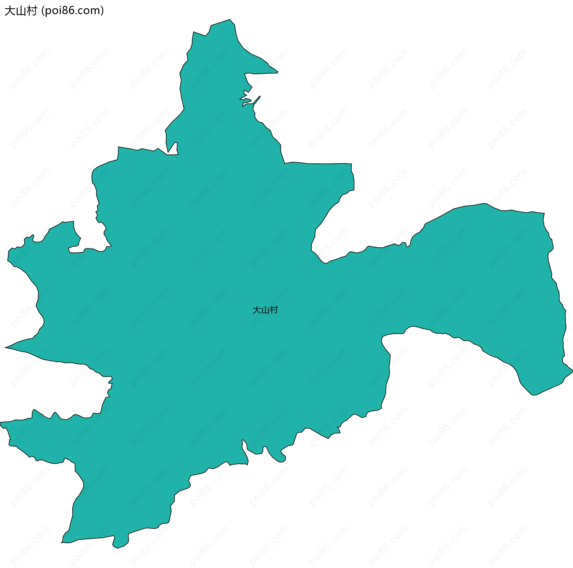 大山村边界地图