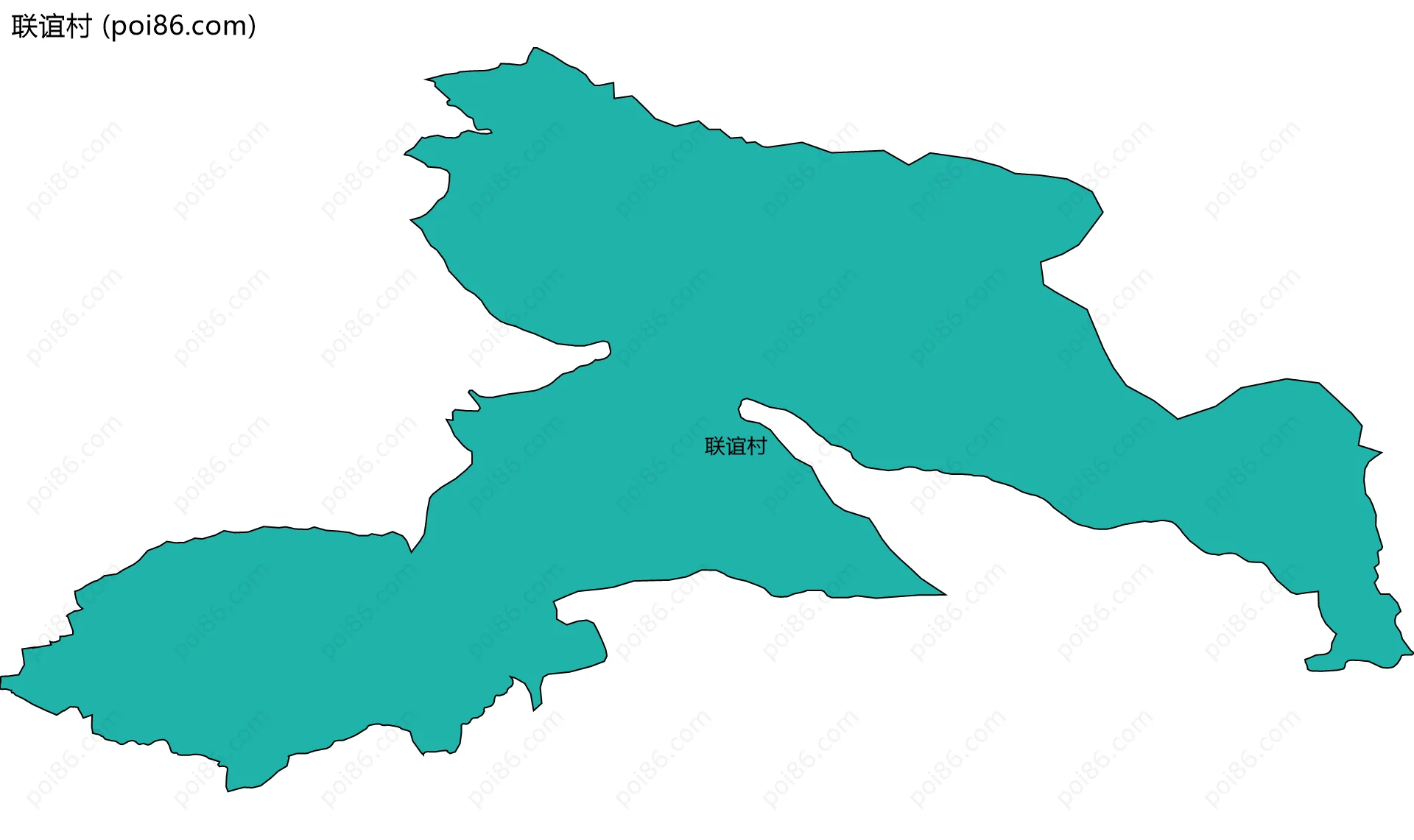 联谊村边界地图