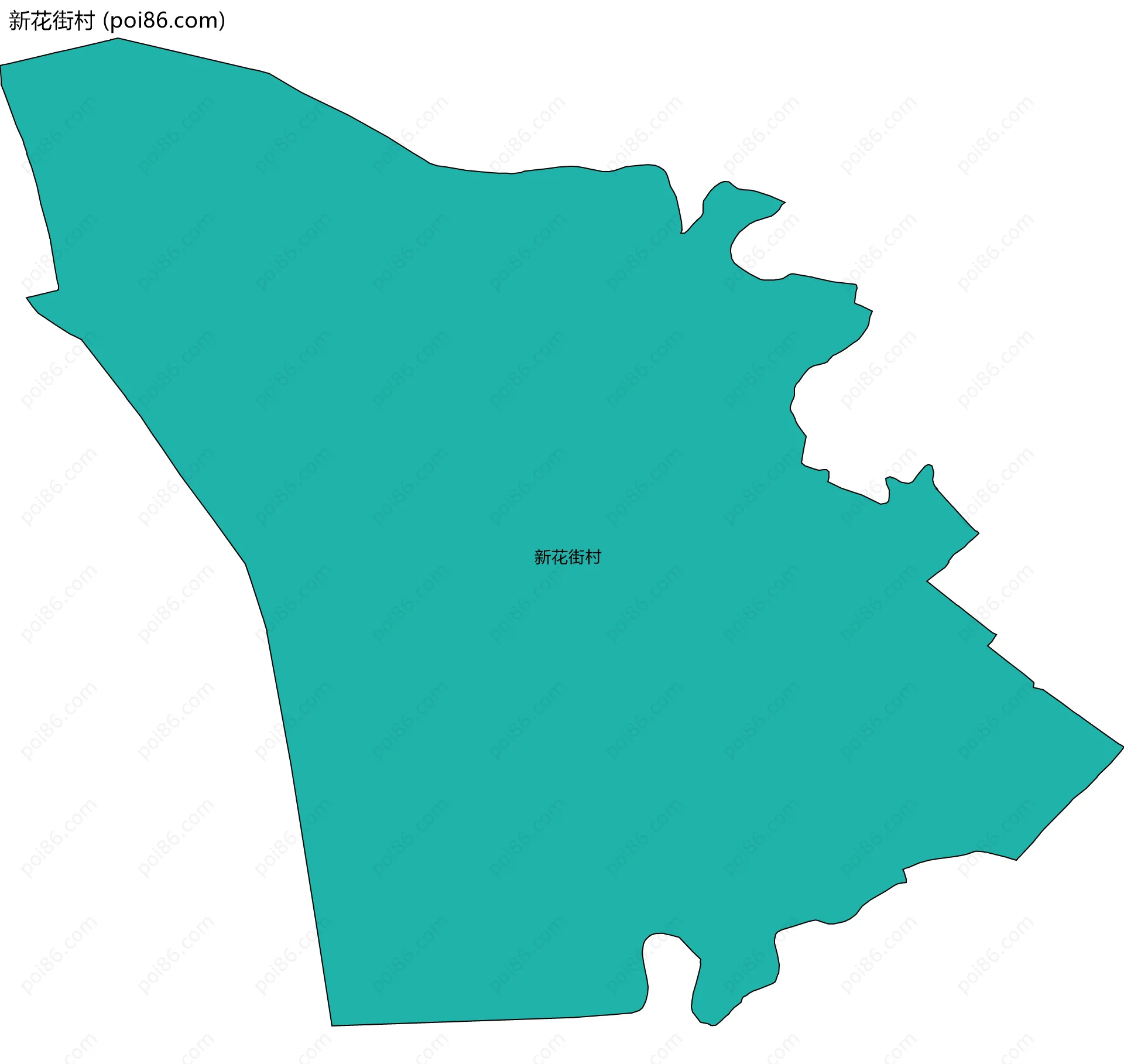 新花街村边界地图