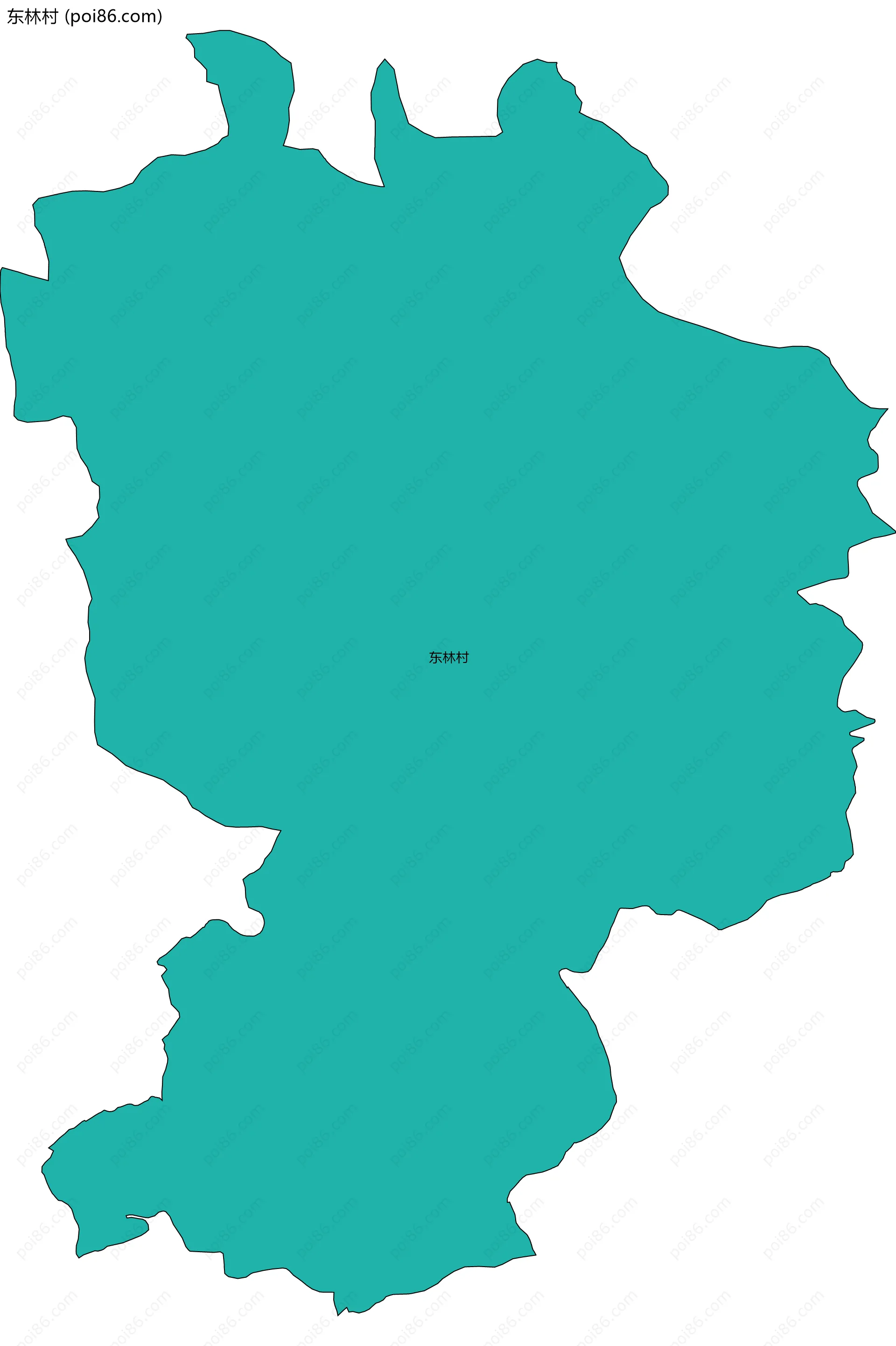 东林村边界地图