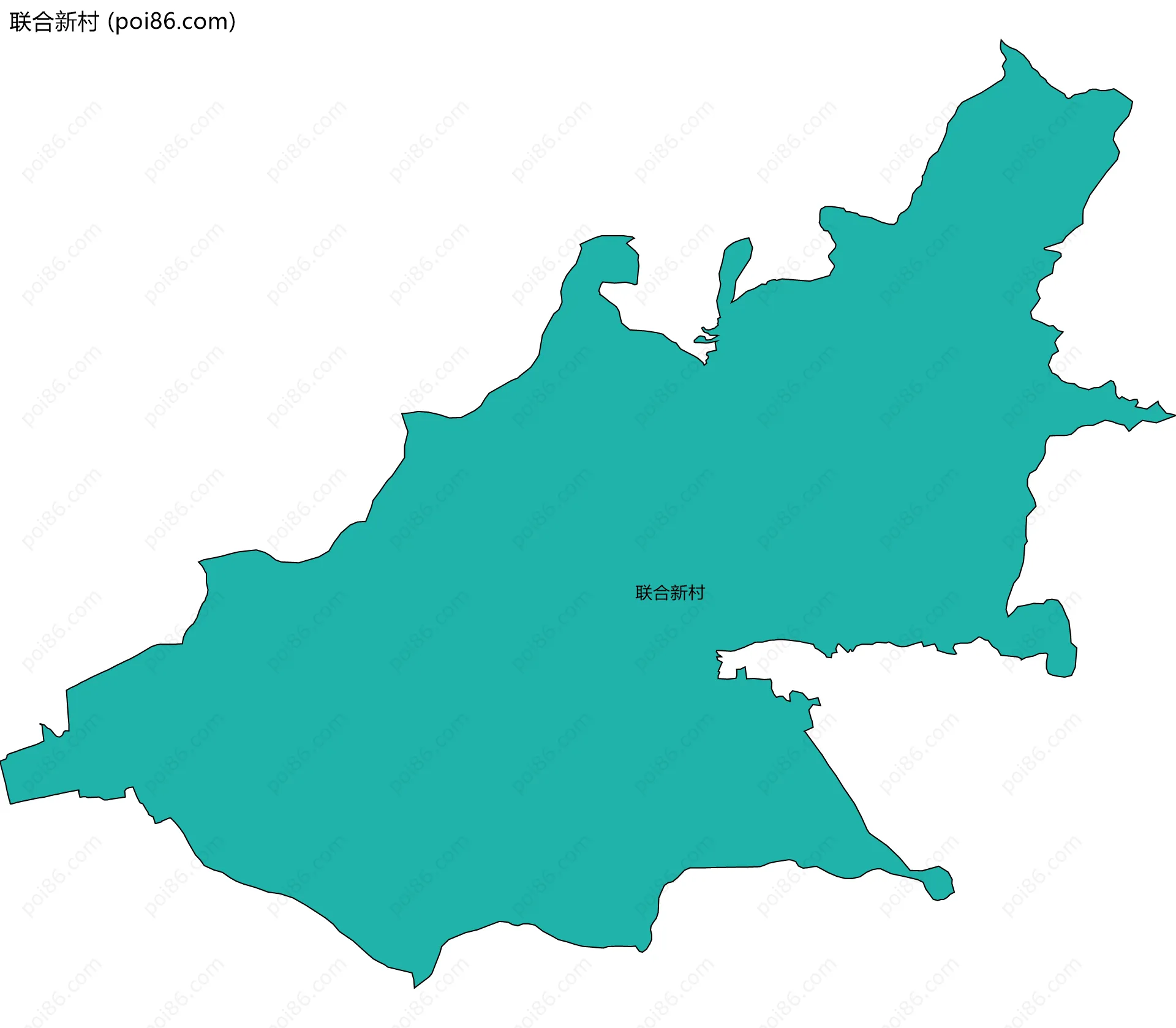 联合新村边界地图